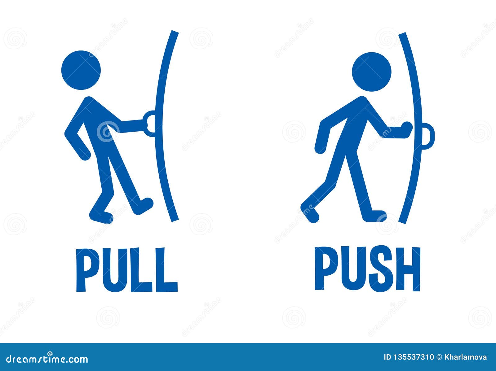 pull or push door signs