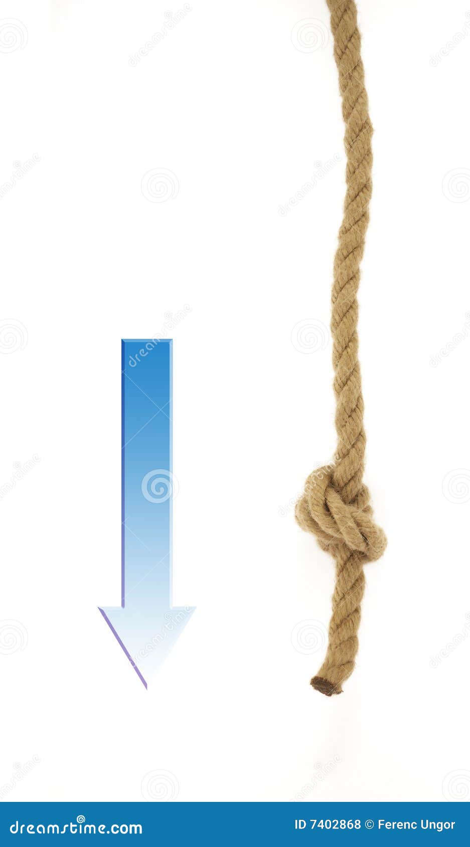 Pull the rope stock photo. Image of knot, pull, arrow 7402868