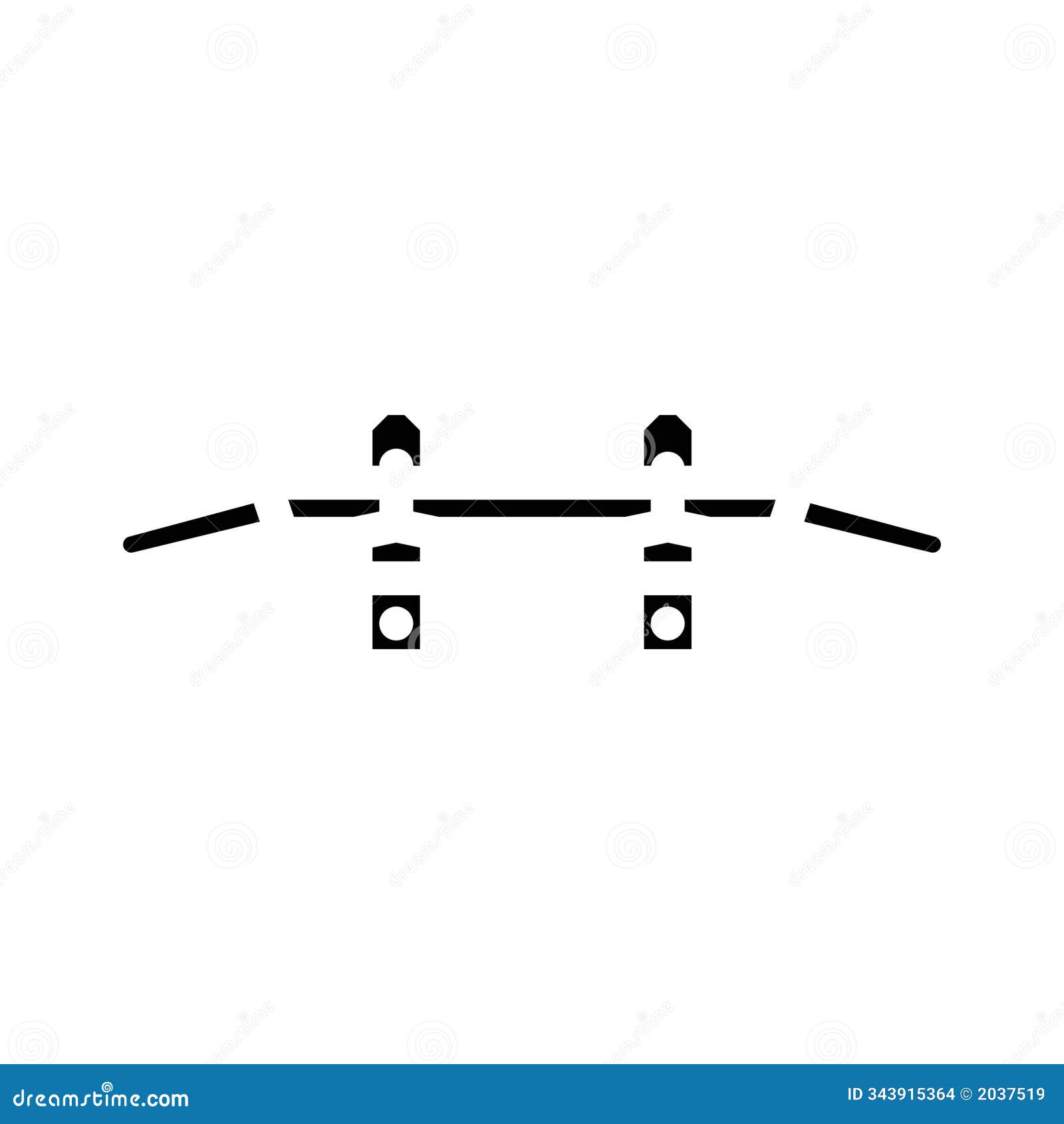 pull up bar fitness tool glyph icon  