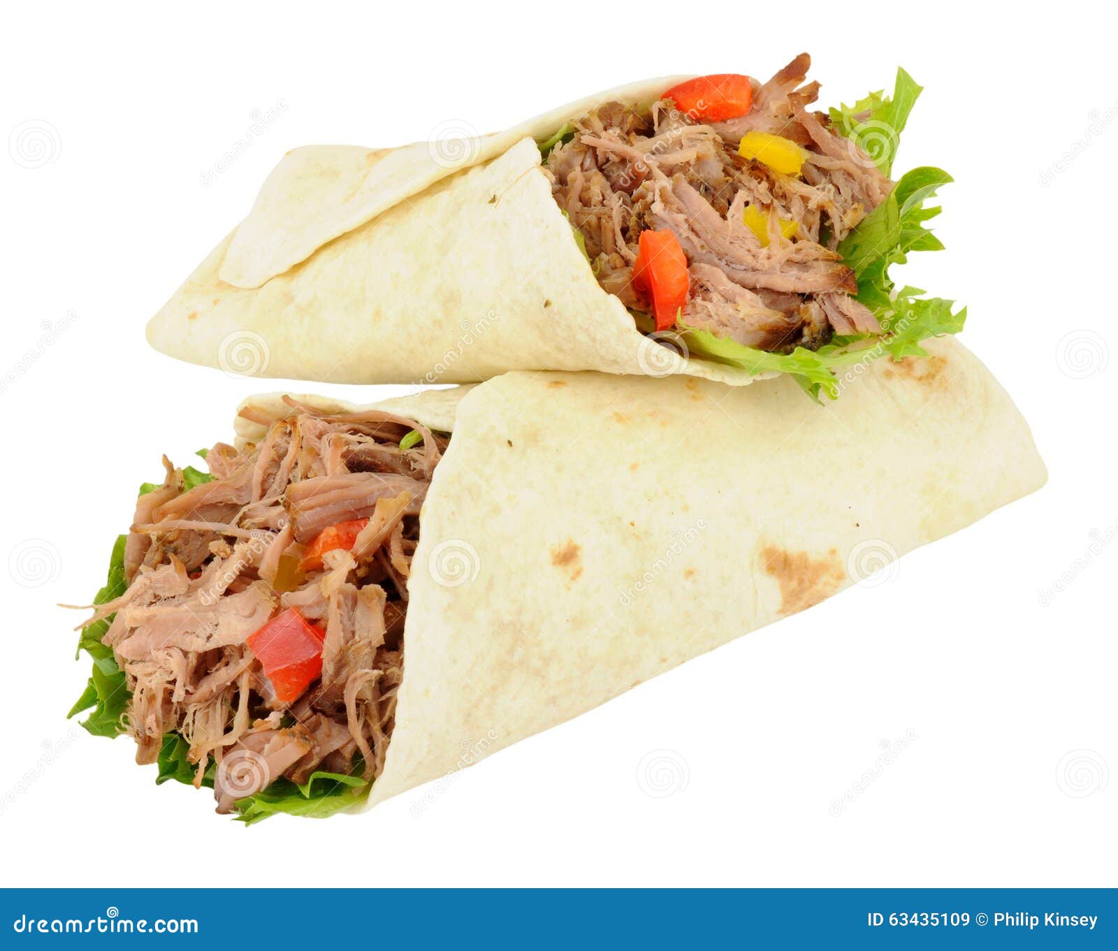 Pulled Pork and Salad Wraps Stock Image Image of white, sweet 63435109