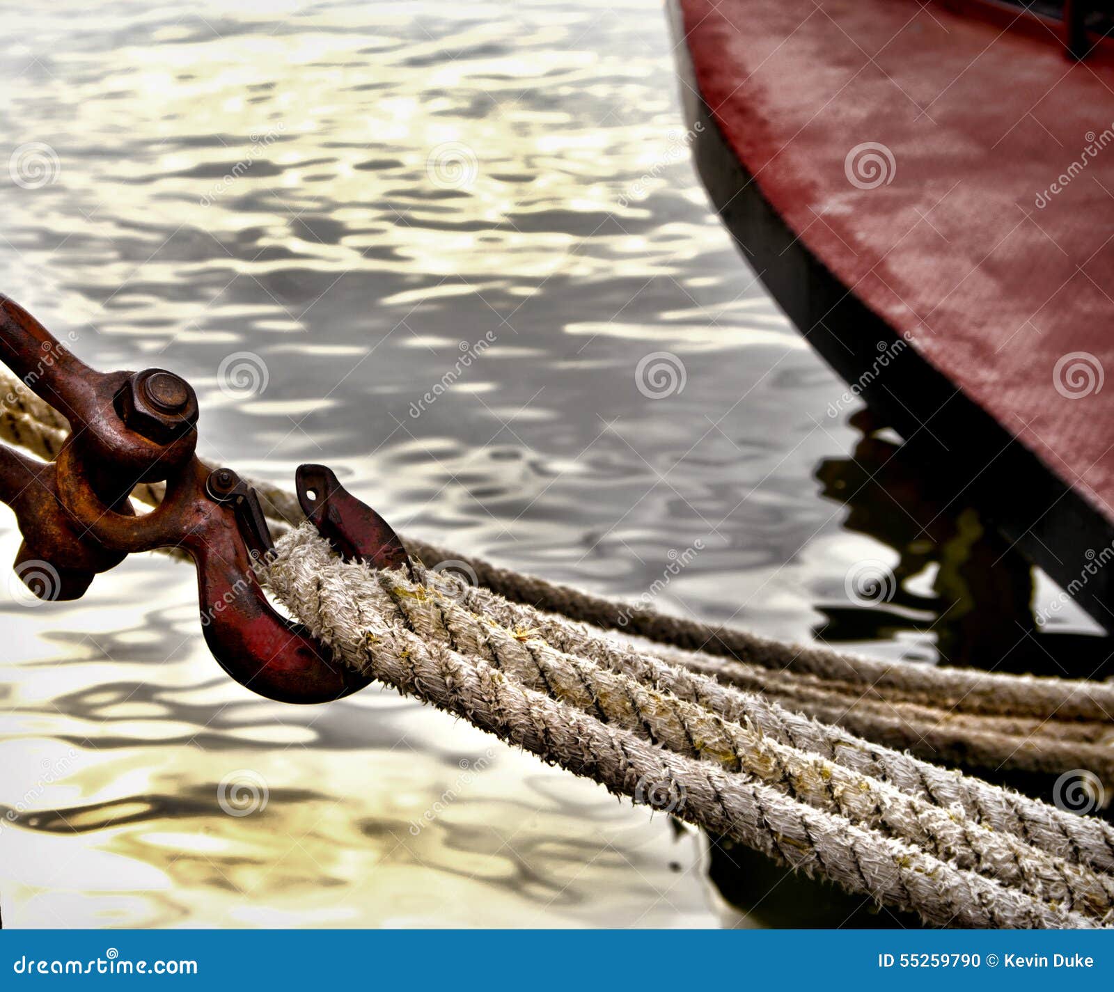 Pulley and Ropes stock photo. Image of ripples, anchored 55259790