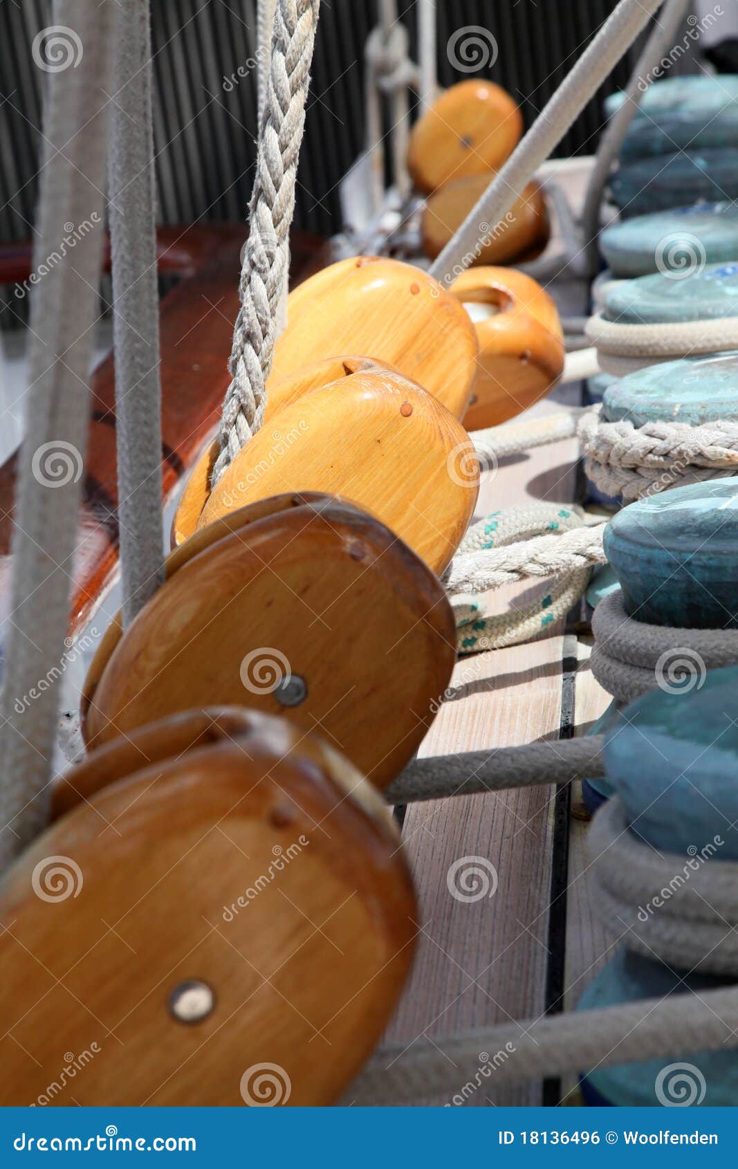 Pulleys, ropes and winches stock photo. Image of pulleys 18136496