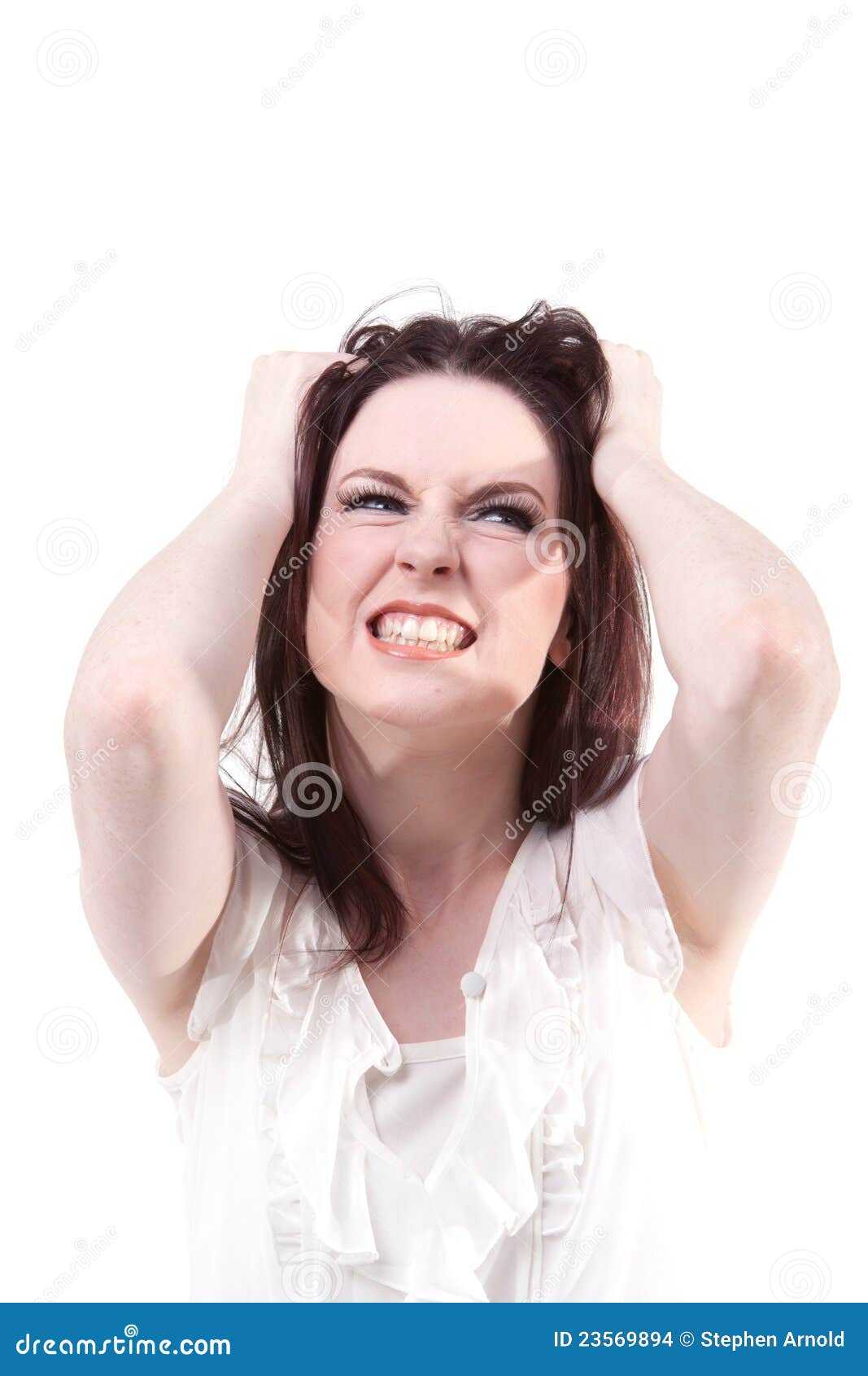 Pulling hair stock photo. Image of girl, happy, attractive 23569894