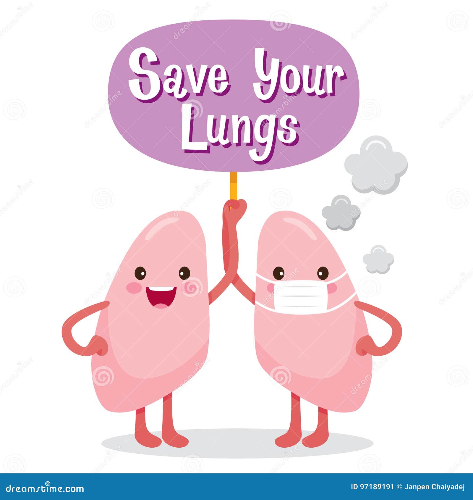 Pulmones, órgano Interno Humano, Personaje De Dibujos Animados Ilustración  del Vector - Ilustración de pulmonar, sano: 97189191