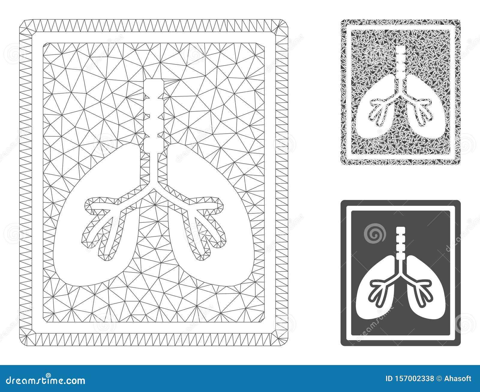 Pulmones Fluorografaa Vector Mesh Modelo De Carcasa De Malla E A Cono De Mosaico Triangular Ilustracion Del Vector Ilustracion De Plano Imagen
