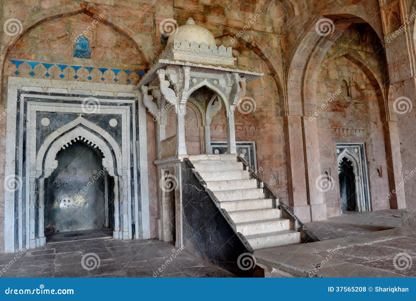 Pulpit or Minbar in Mosque stock photo. Image of 