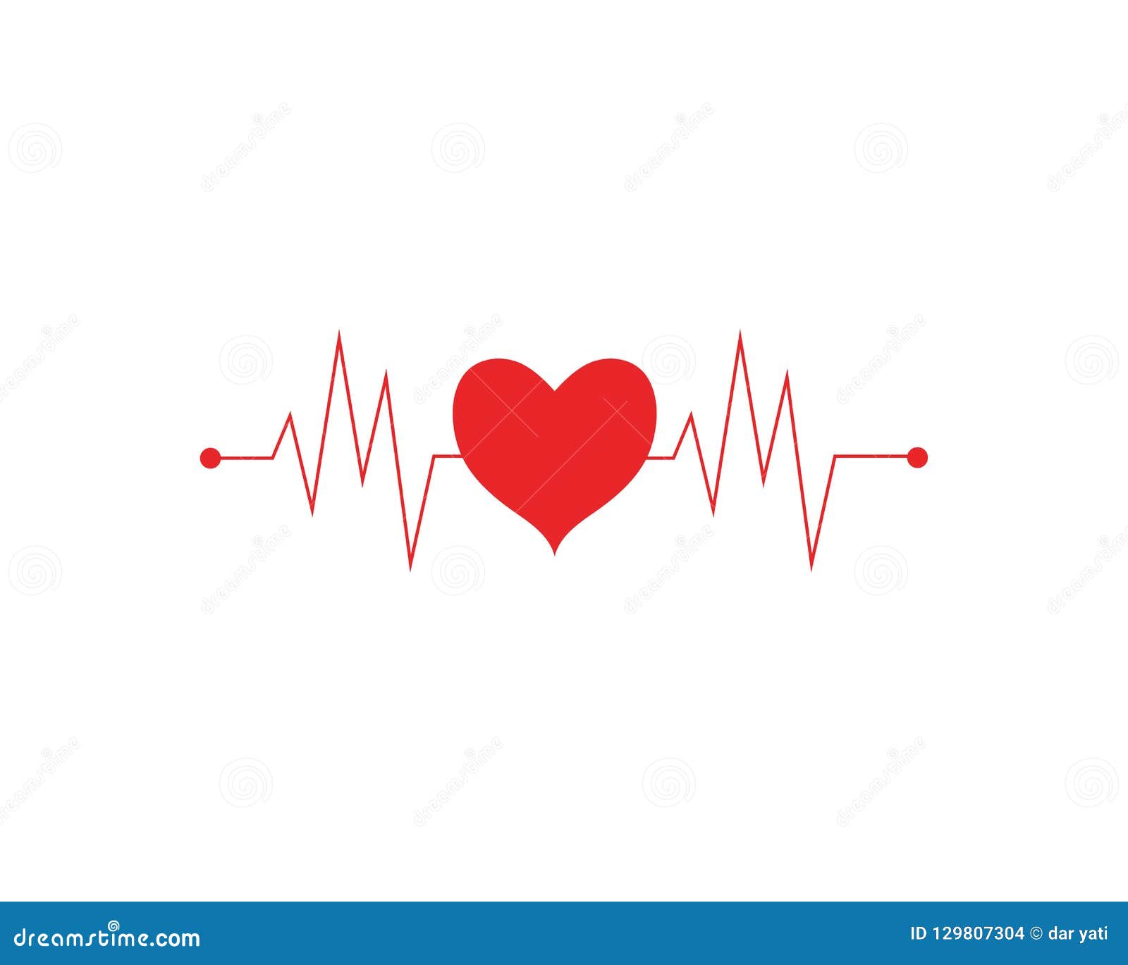 Pulse Heart Logo Vector Illustration Stock Vector - Illustration of ...