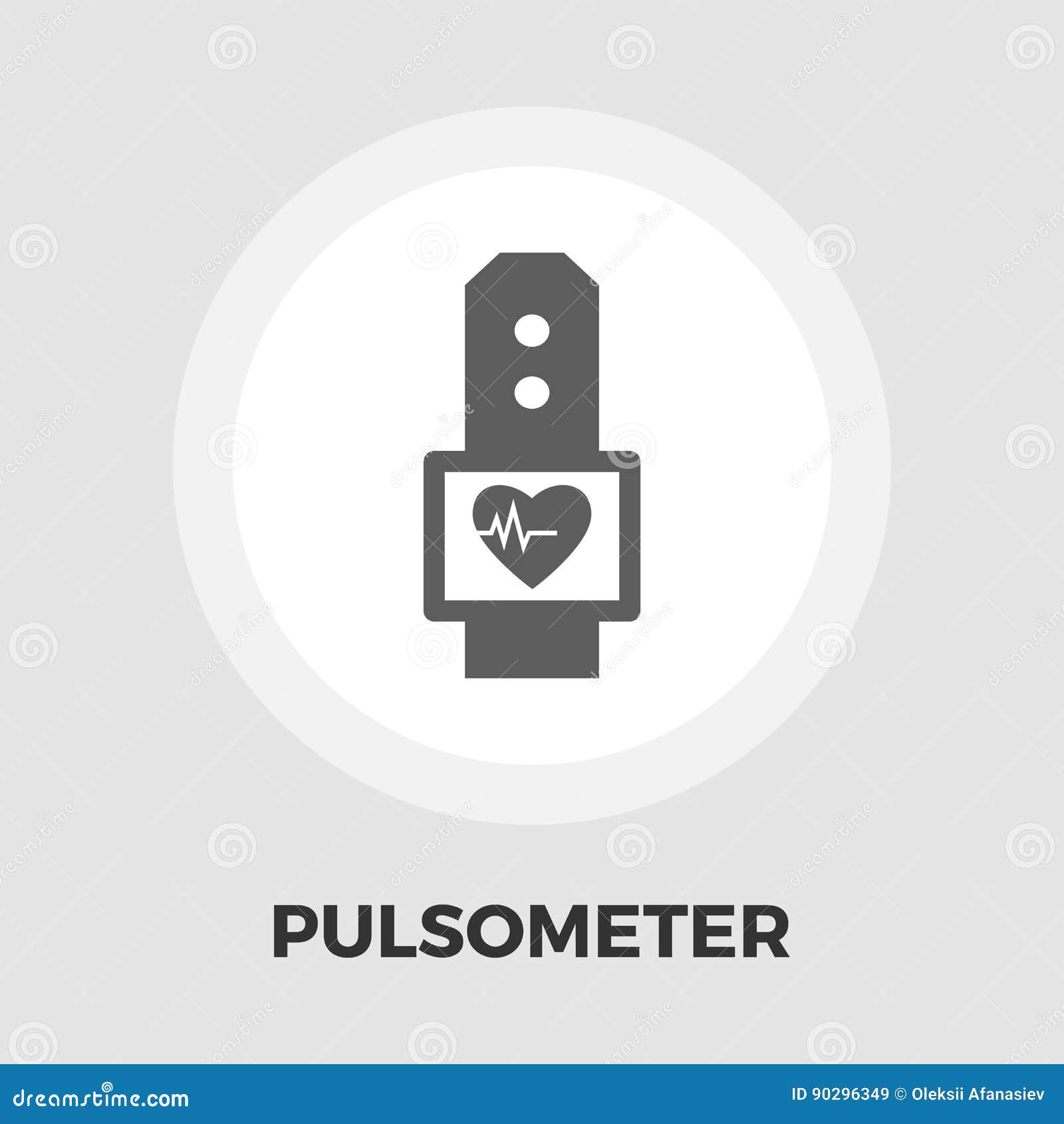 pulsometer icon flat