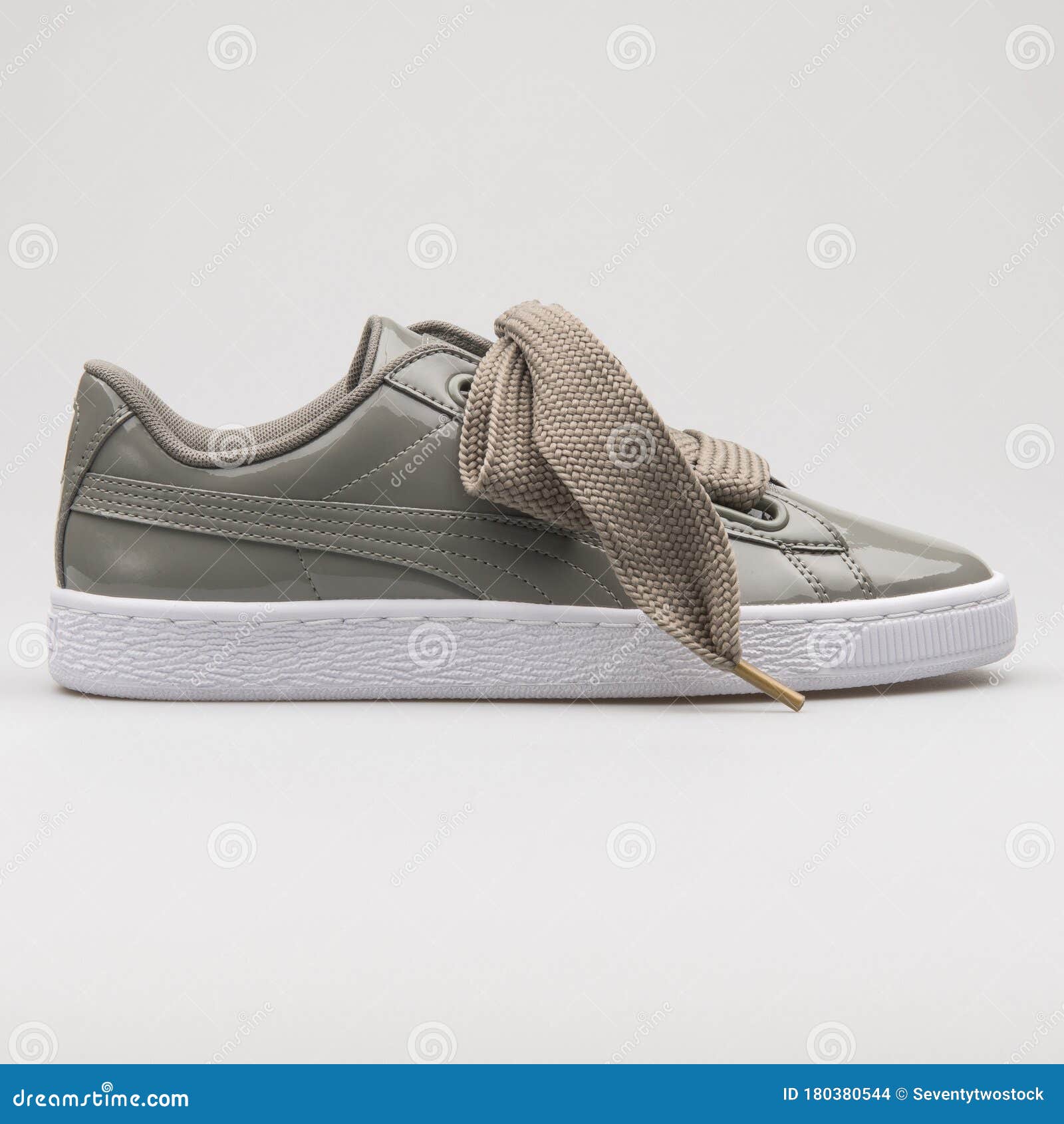 Puma Basket Heart Rock Grey and White Sneaker Editorial Stock Image - Image of shoes: 180380544