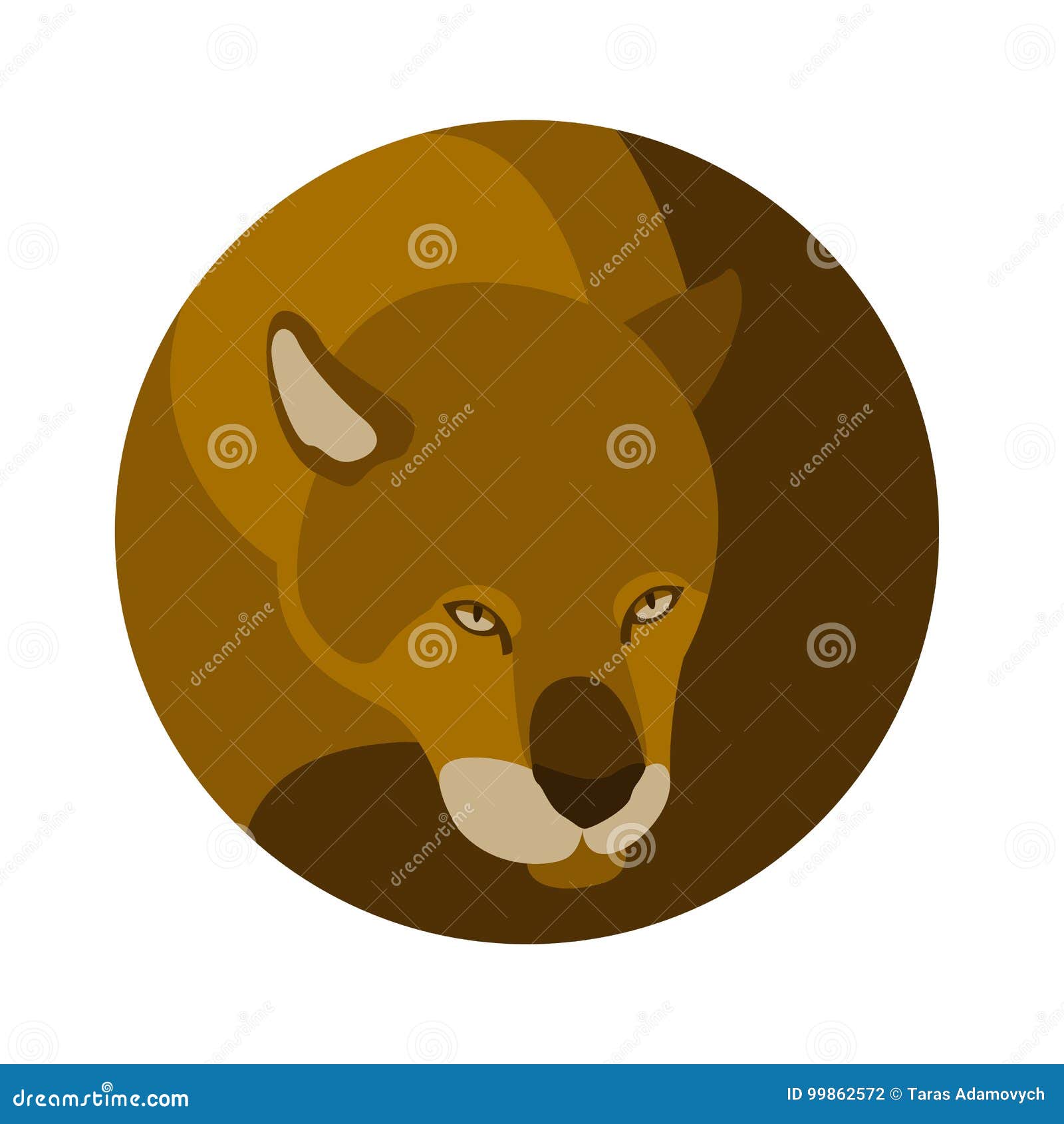 Puma Face Head Vector Illustration Style Stock Vector Illustration Of Safari Cougar