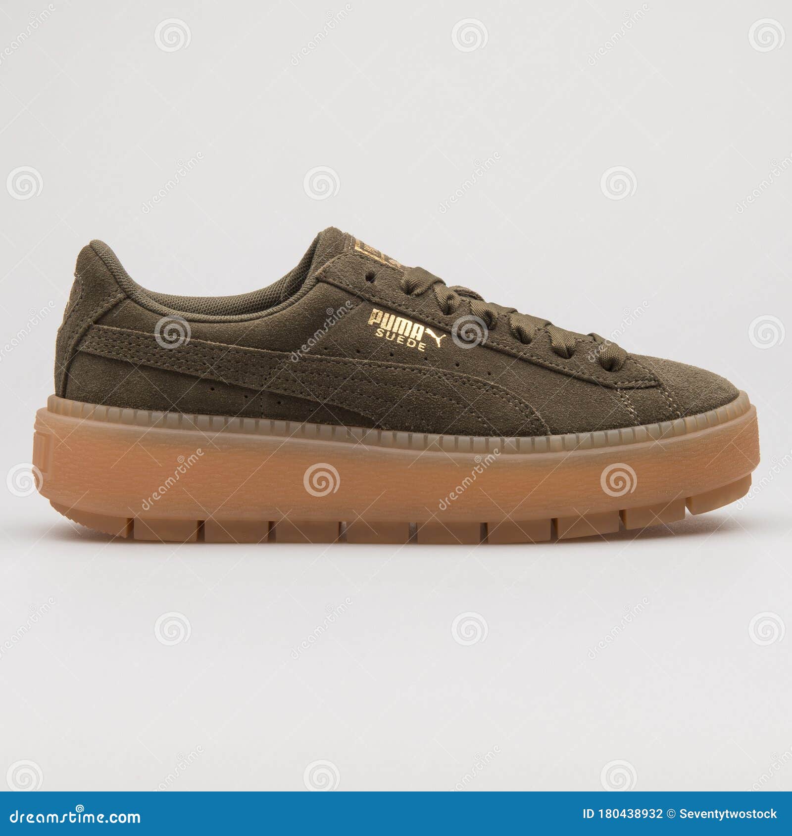 puma platform trace olive