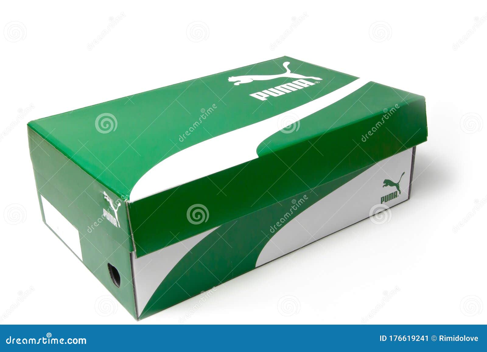 Puma Shoes Box Is Isolated On A White 