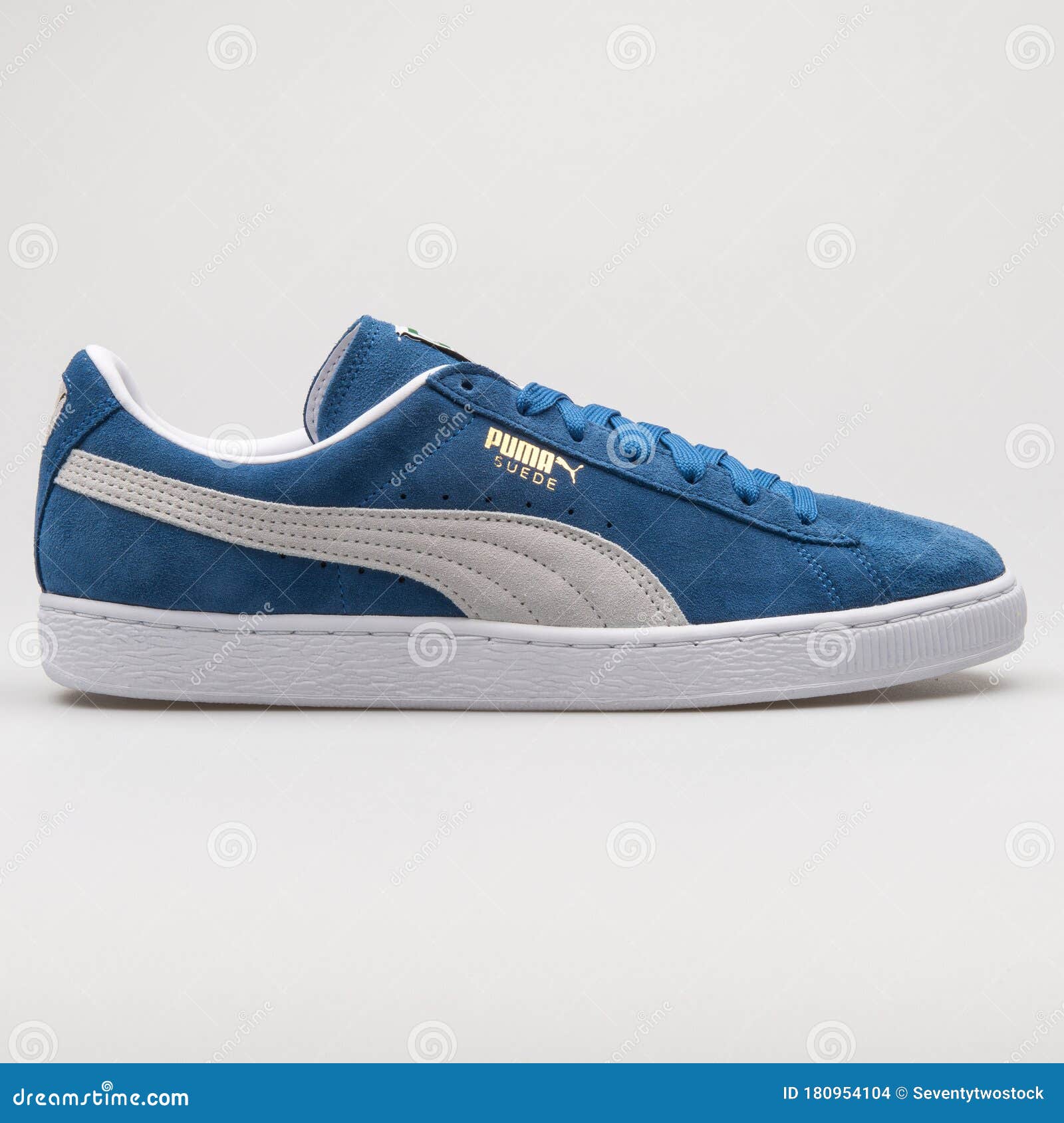 puma suede navy blue and white