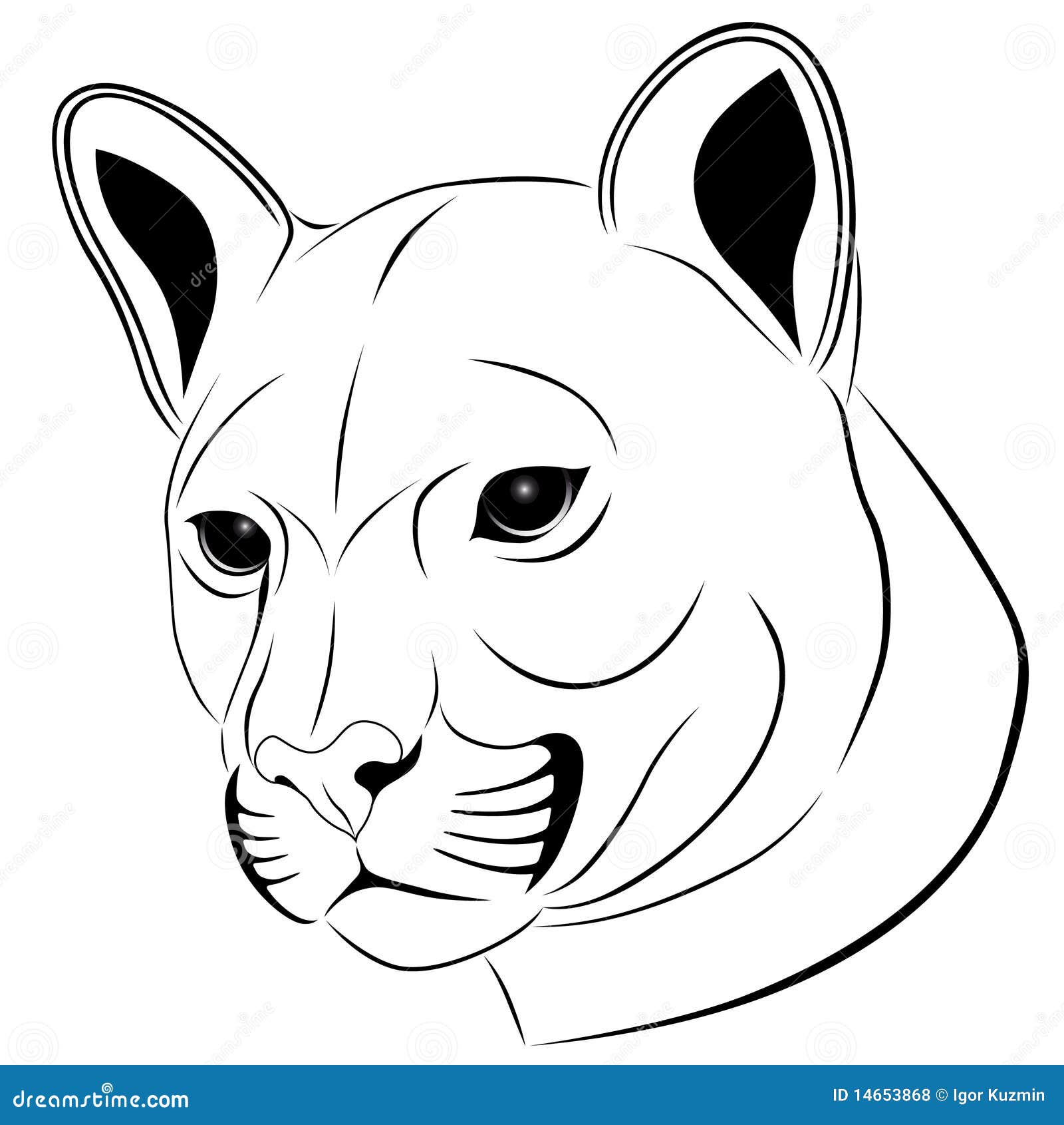 Para aumentar Recuerdo semáforo Puma, tatuaje ilustración del vector. Ilustración de cazador - 14653868