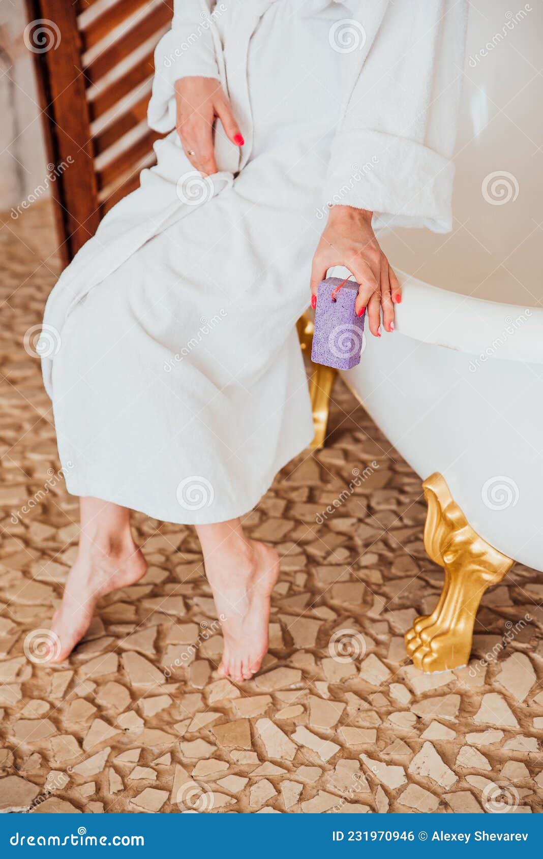 Pumice Stone in the Bathroom Stock Photo Image of organic, care