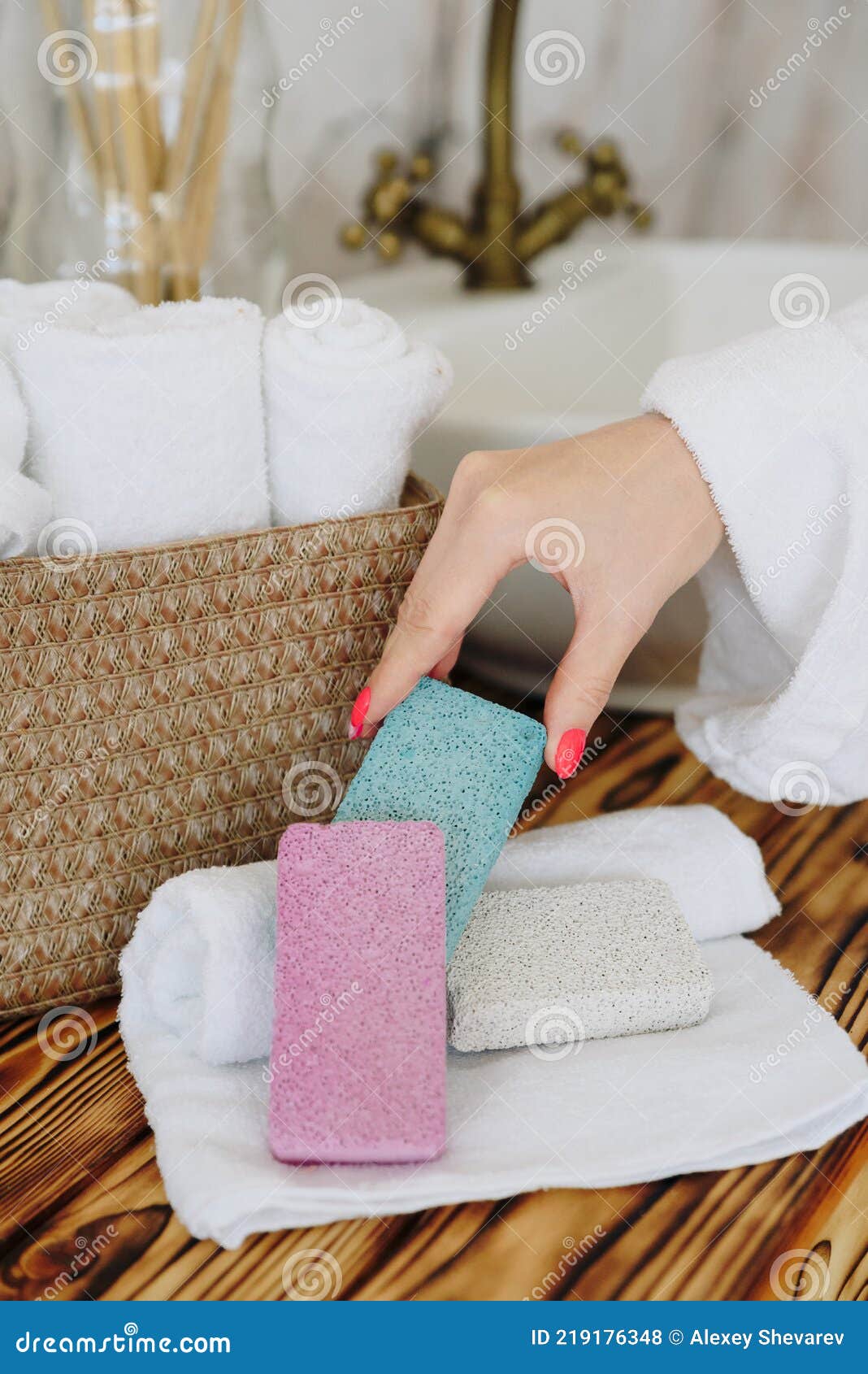 Pumice Stone for Feet in the Bathroom Stock Photo Image of lifestyle
