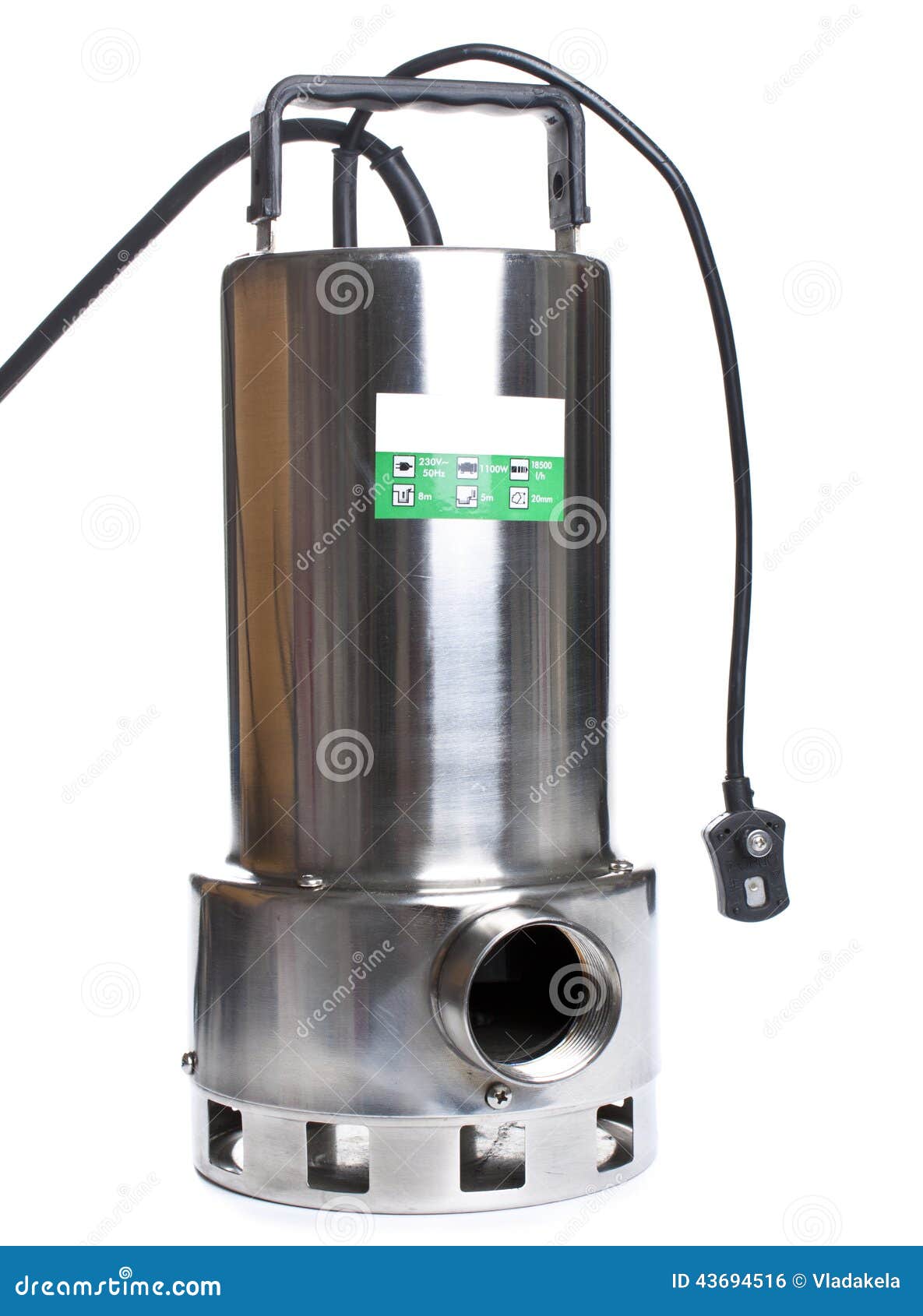 Pump with an Electric Motor Stock Photo Image of power, white 43694516