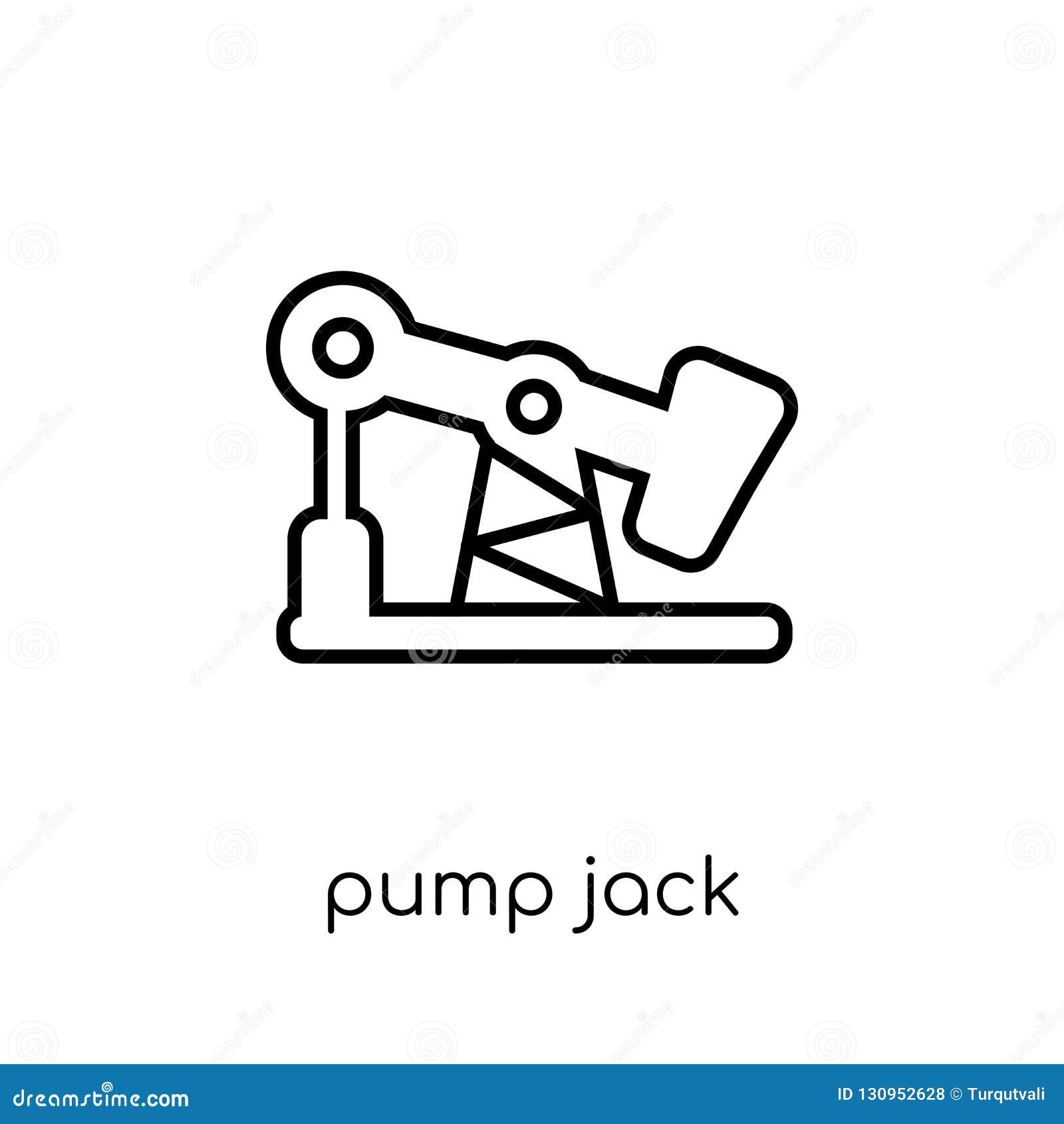 Pump Jack Icon from Collection. Stock Vector Illustration of business