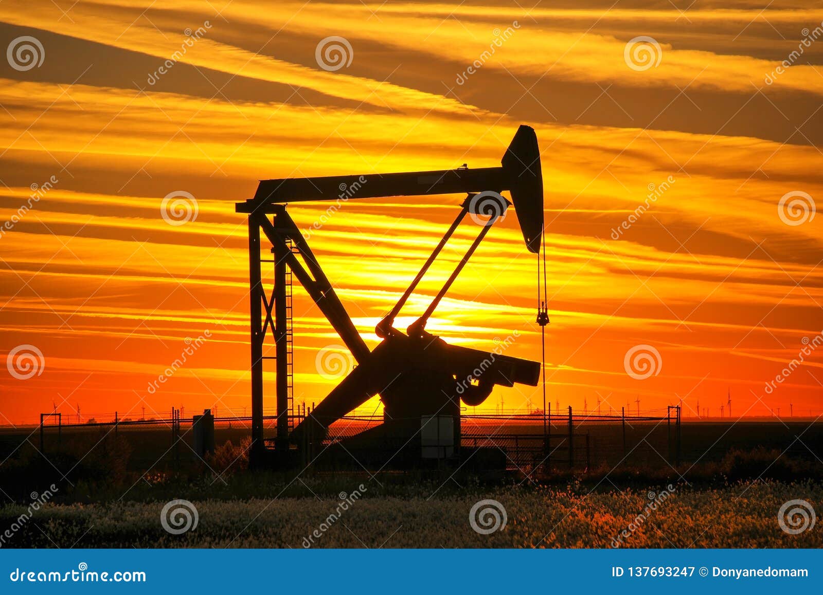 Pump Jack in the Oil Field at Sunset Stock Image Image of business, barrel 137693247