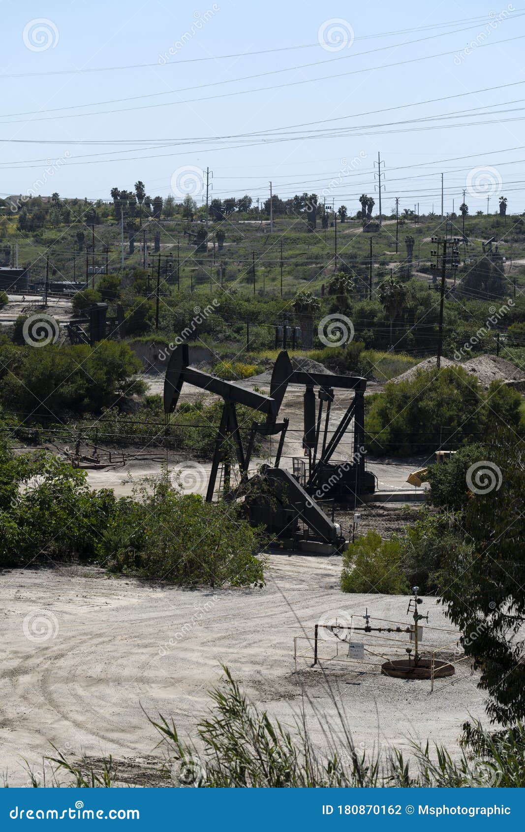 Pump Jacks Working in an Oil Field Stock Photo Image of high, field