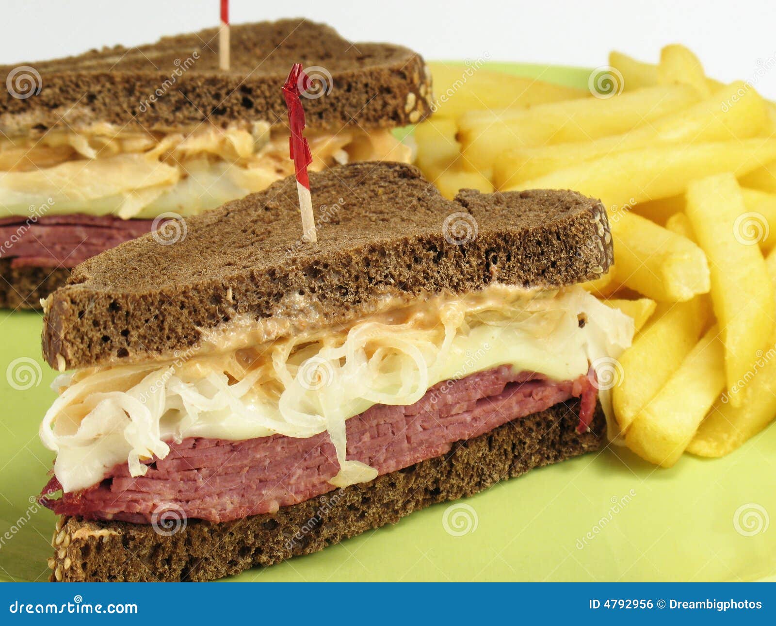 Pumpernickel Reuben stock photo. Image of american, cabbage 4792956