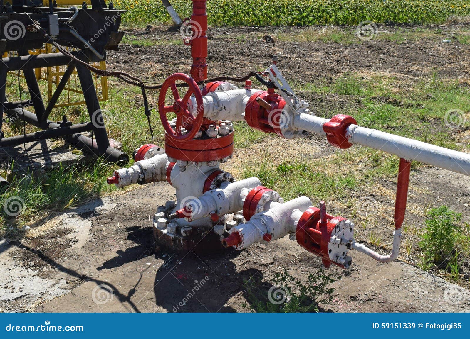 Pumping Unit As the Oil Pump Installed on a Well Stock Image Image of