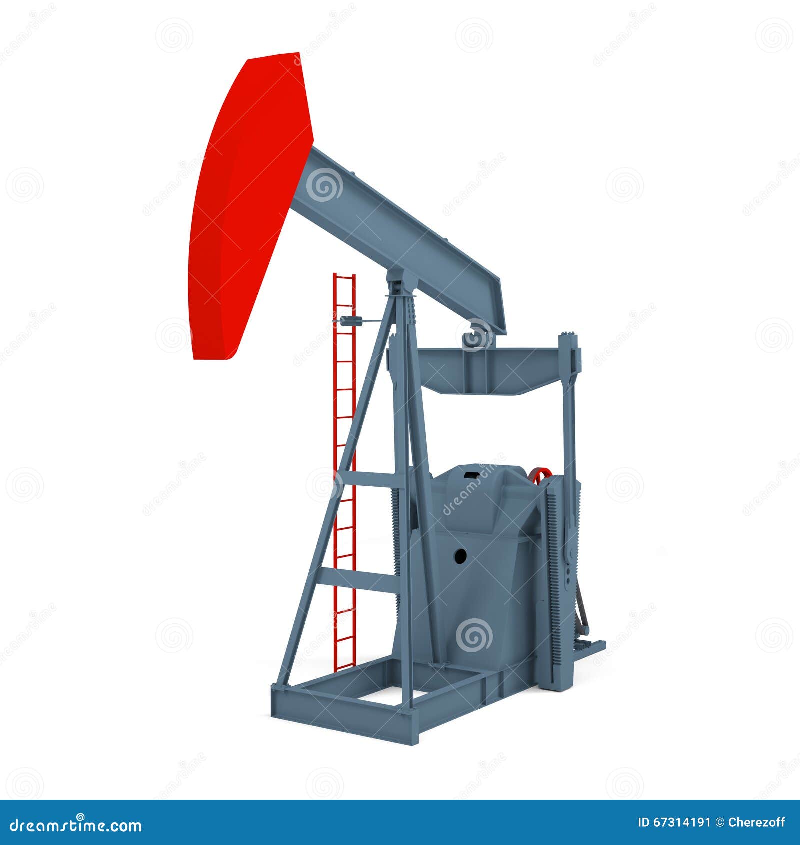 Pumping unit on white stock illustration. Illustration of pump 67314191