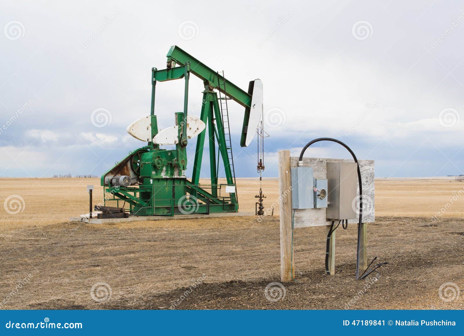 Pumpjack in Alberta, Canada Stock Image Image of donkey