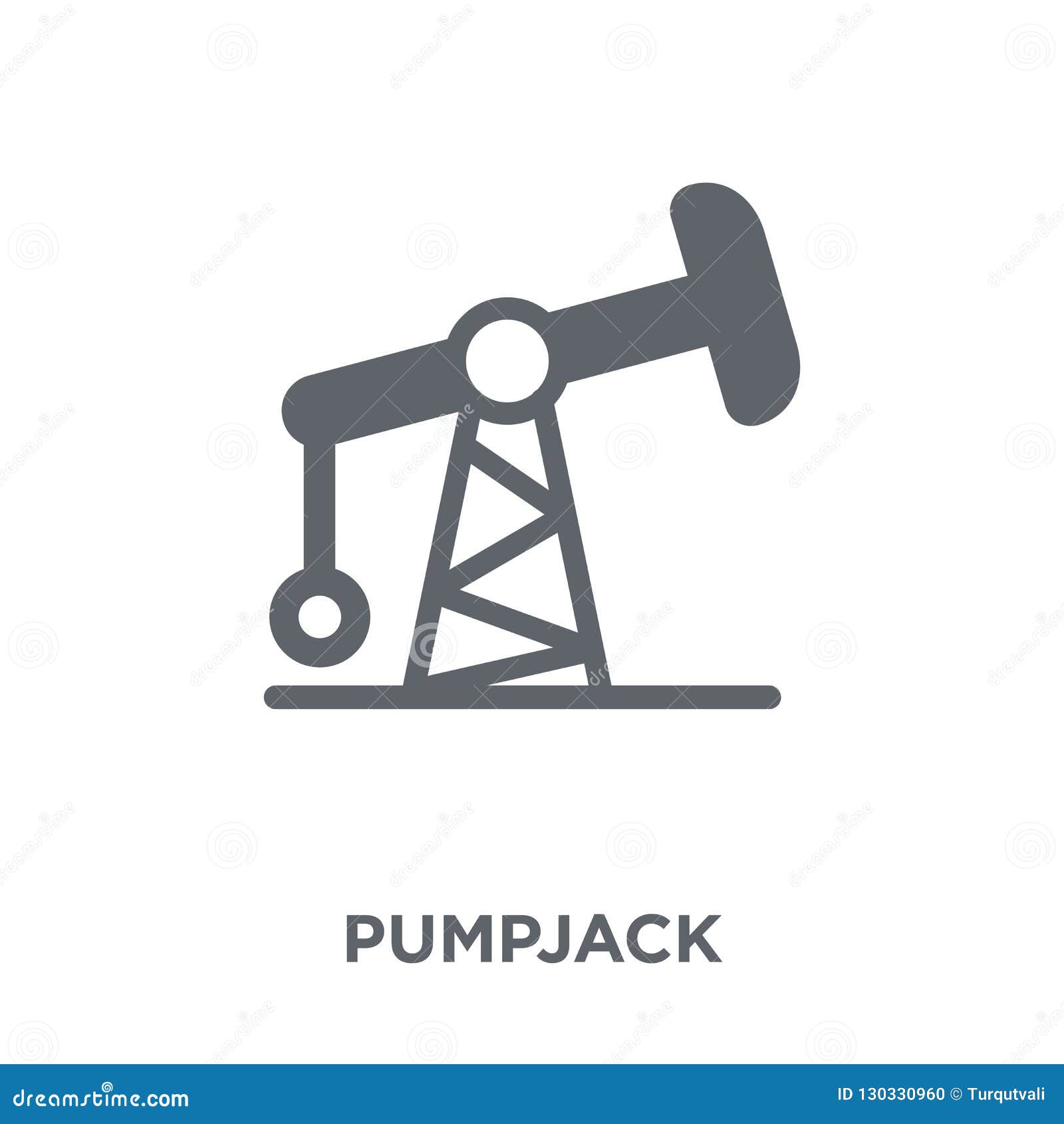 Pumpjack Icon. Trendy Pumpjack Logo Concept On White Background Vector