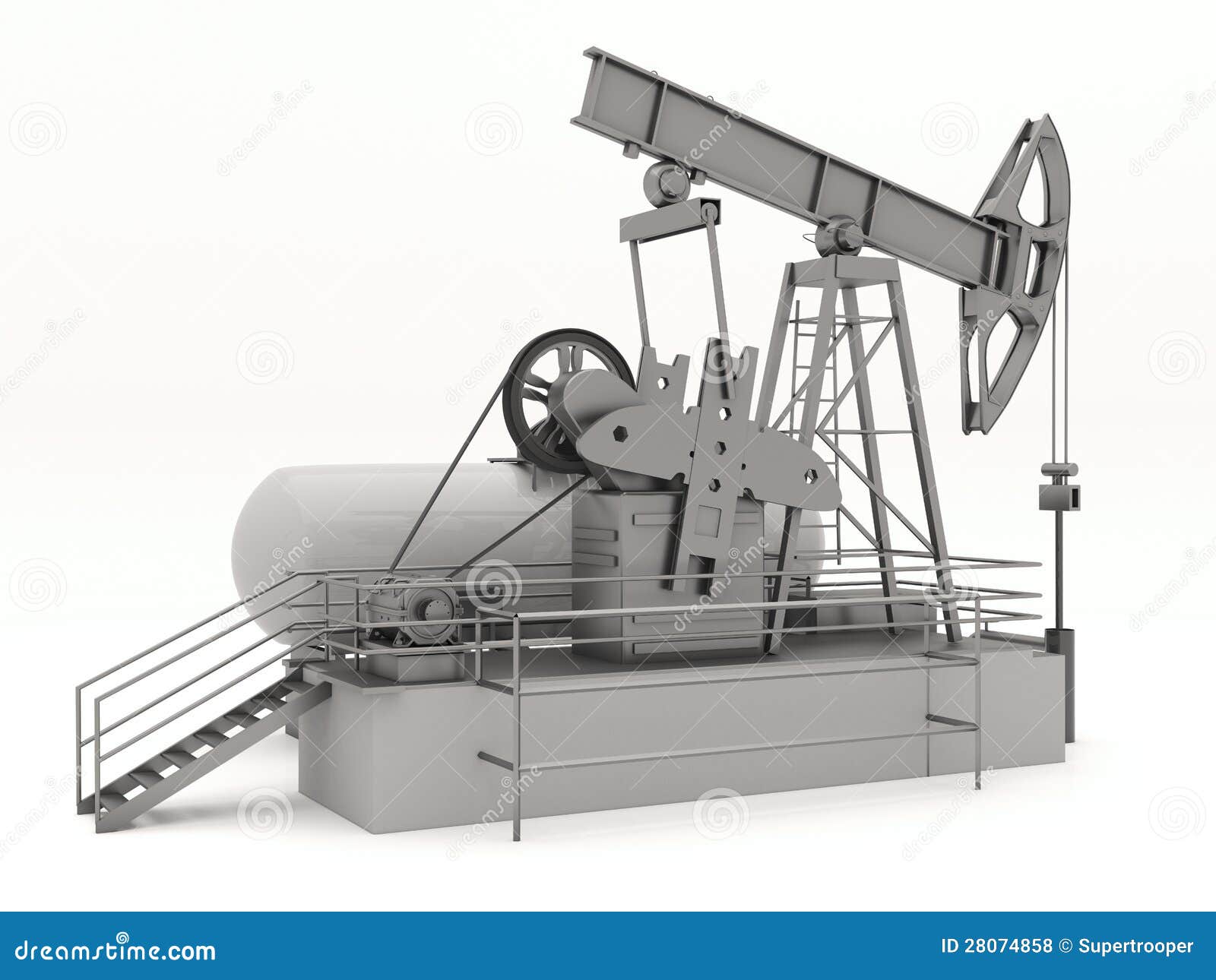 Pumpjack isolated stock illustration. Illustration of johnny 28074858
