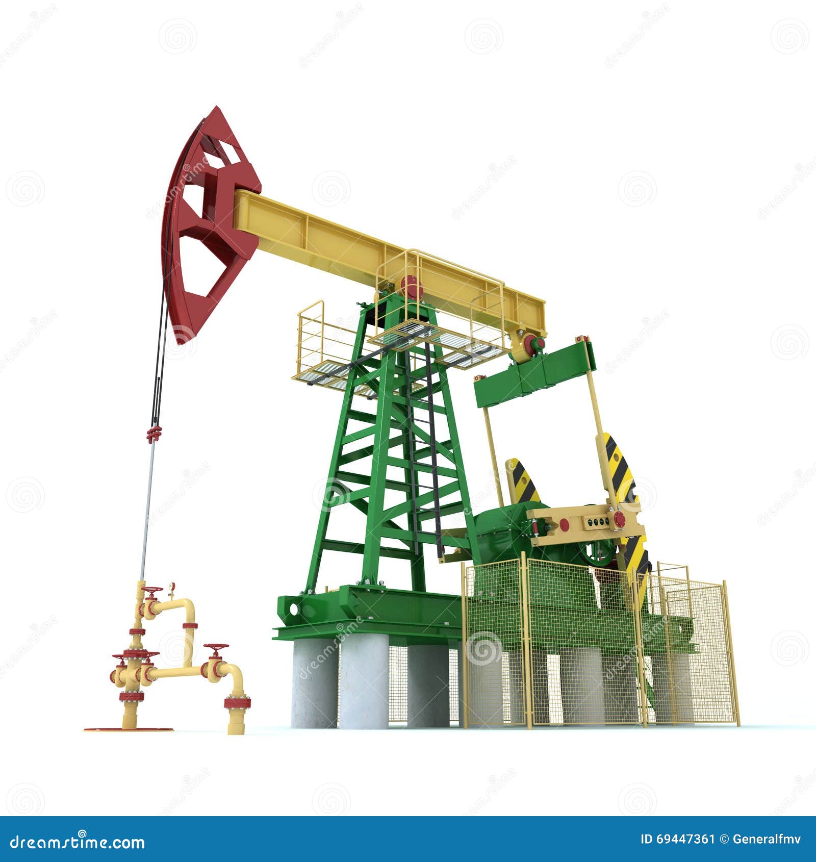 Pumpjack stock illustration. Illustration of oilwell 69447361