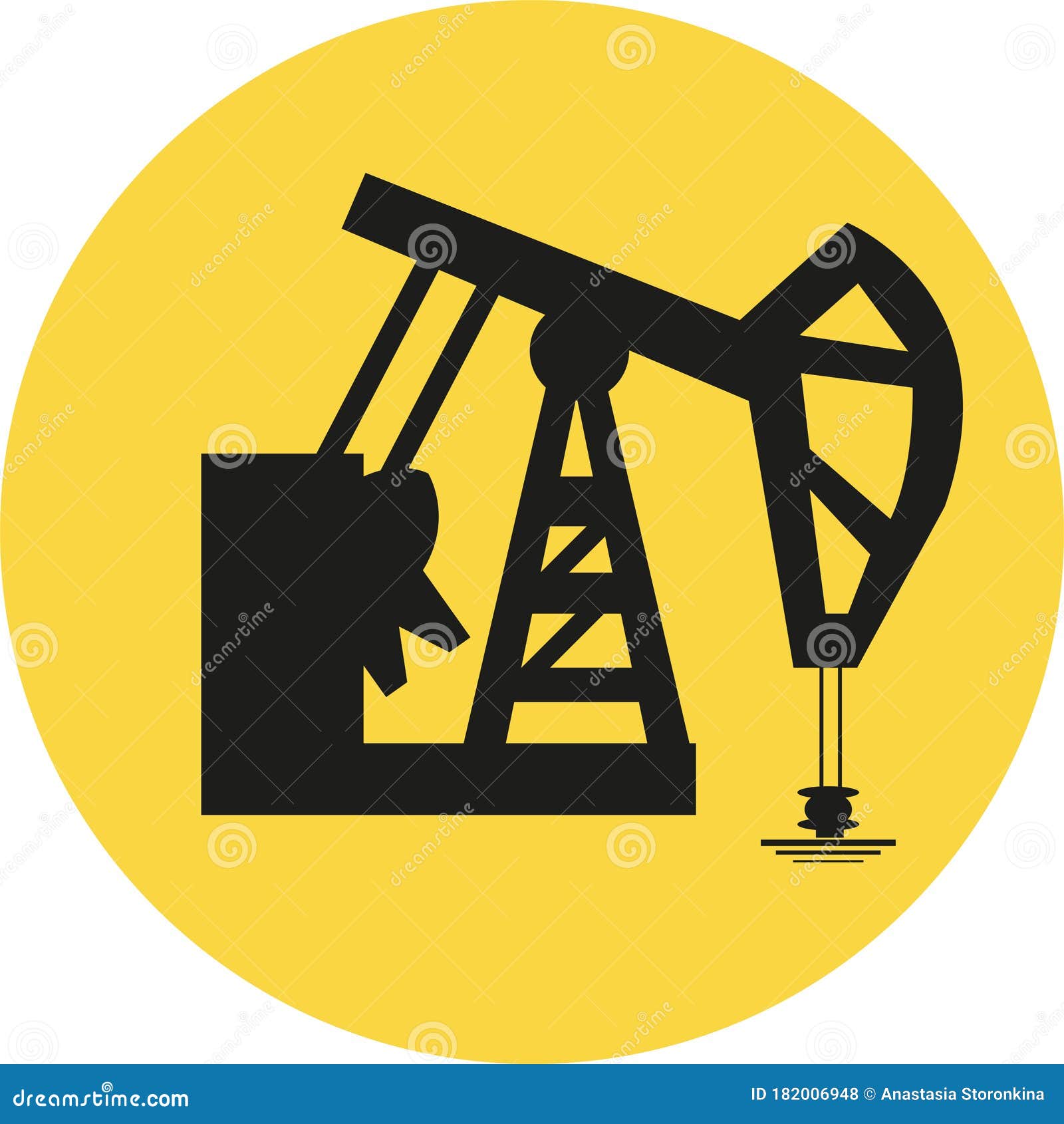 Pumpjack Vector Sketch Hand Drawn Black And White RoyaltyFree Stock