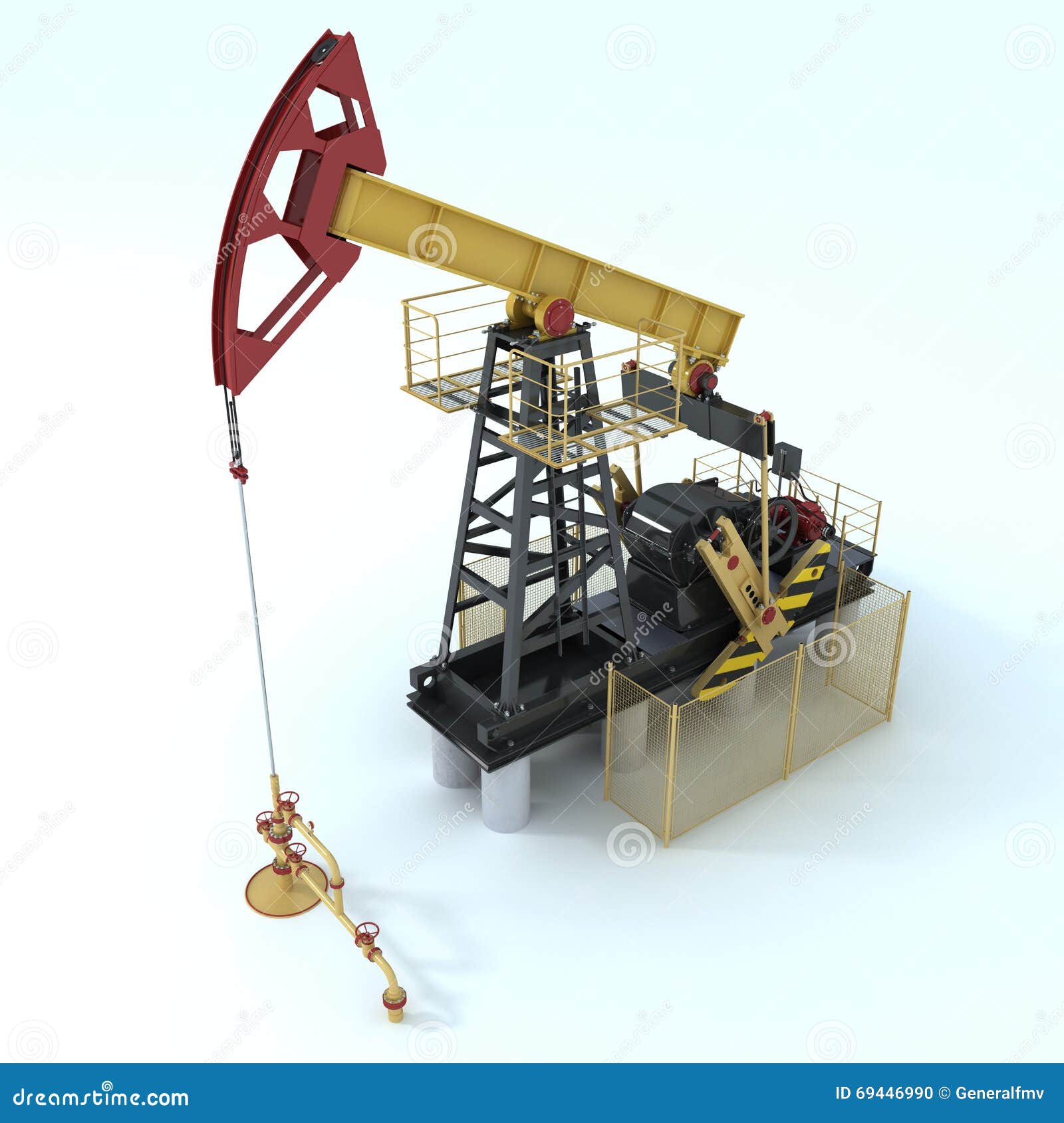 Pumpjack stock illustration. Illustration of geological 69446990