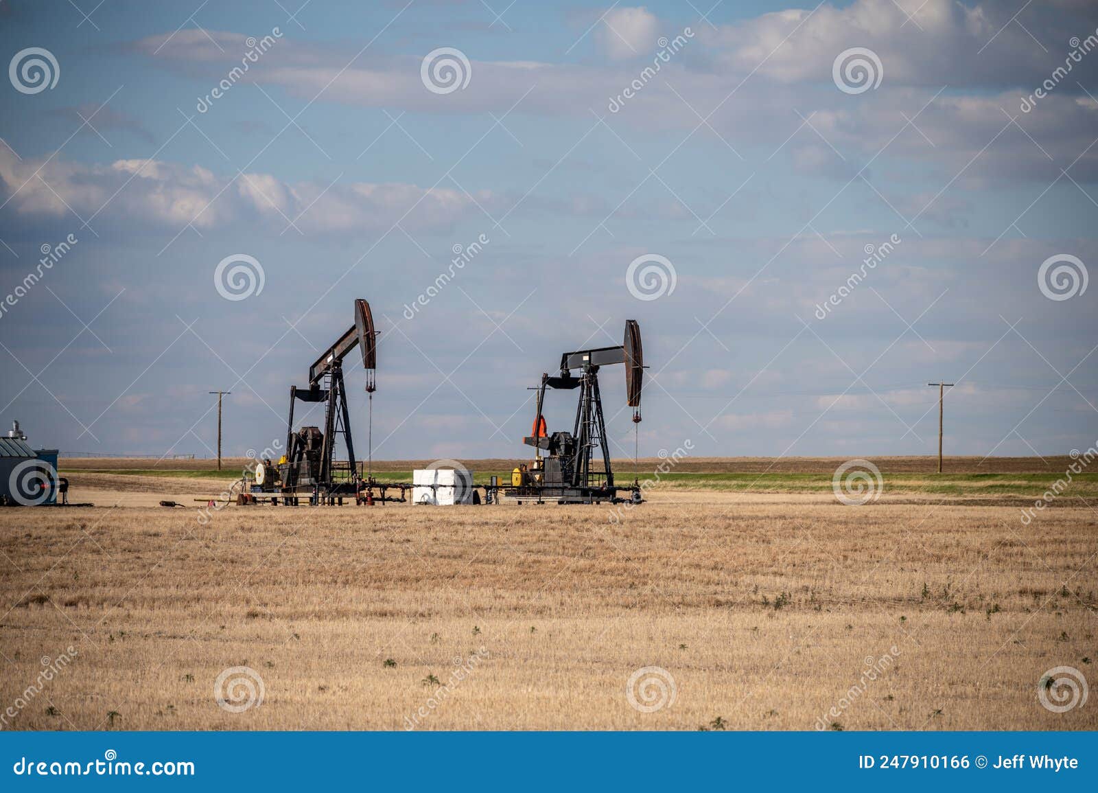 Pumpjacks Working in the Oil Fields of Alberta Stock Photo Image of
