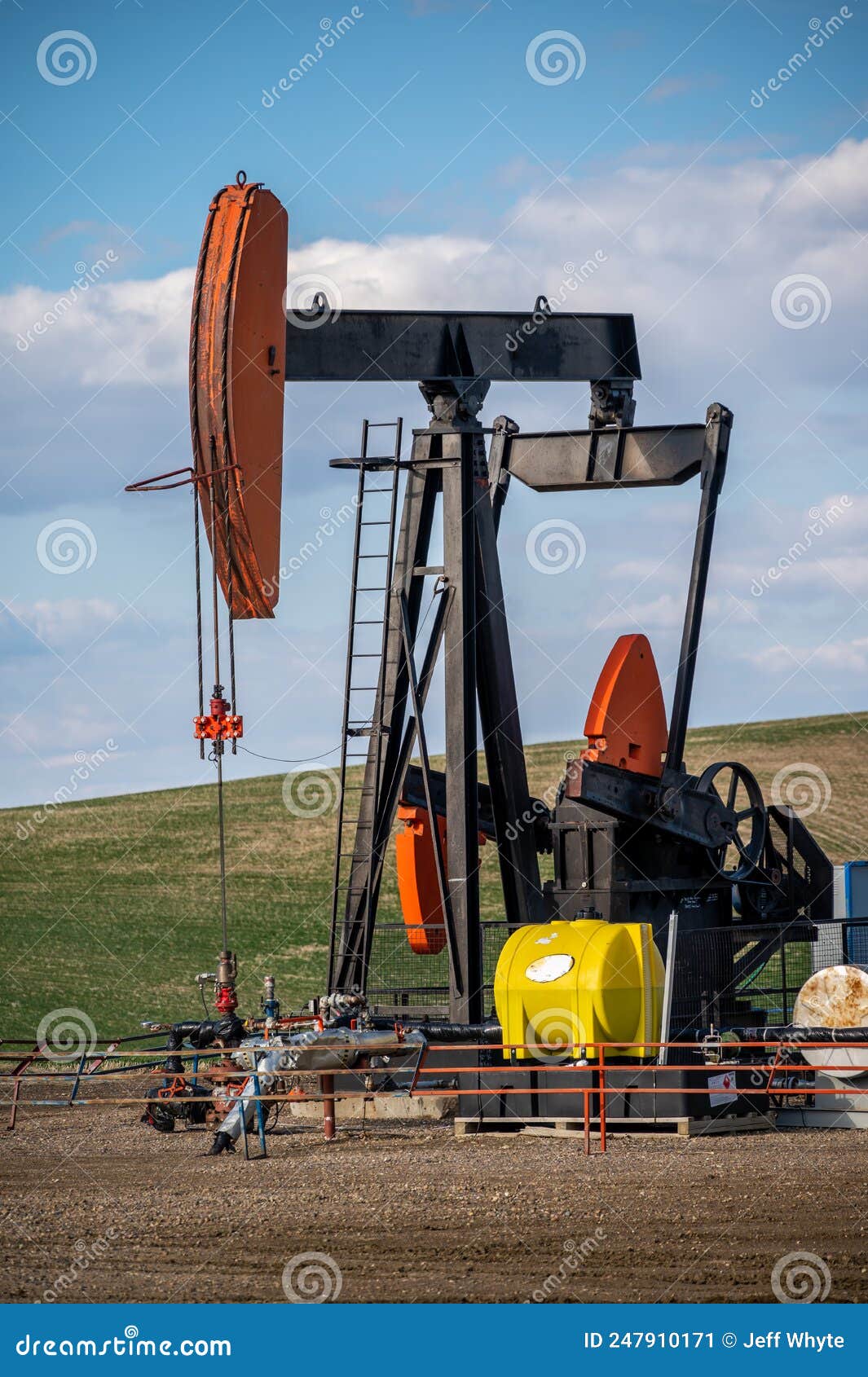 Pumpjacks Working in the Oil Fields of Alberta Stock Image Image of