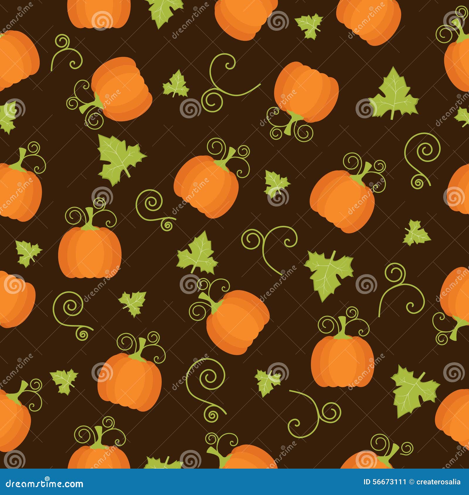 Pumpkin Background Seamless Pattern Stock Vector - Image: 56673111