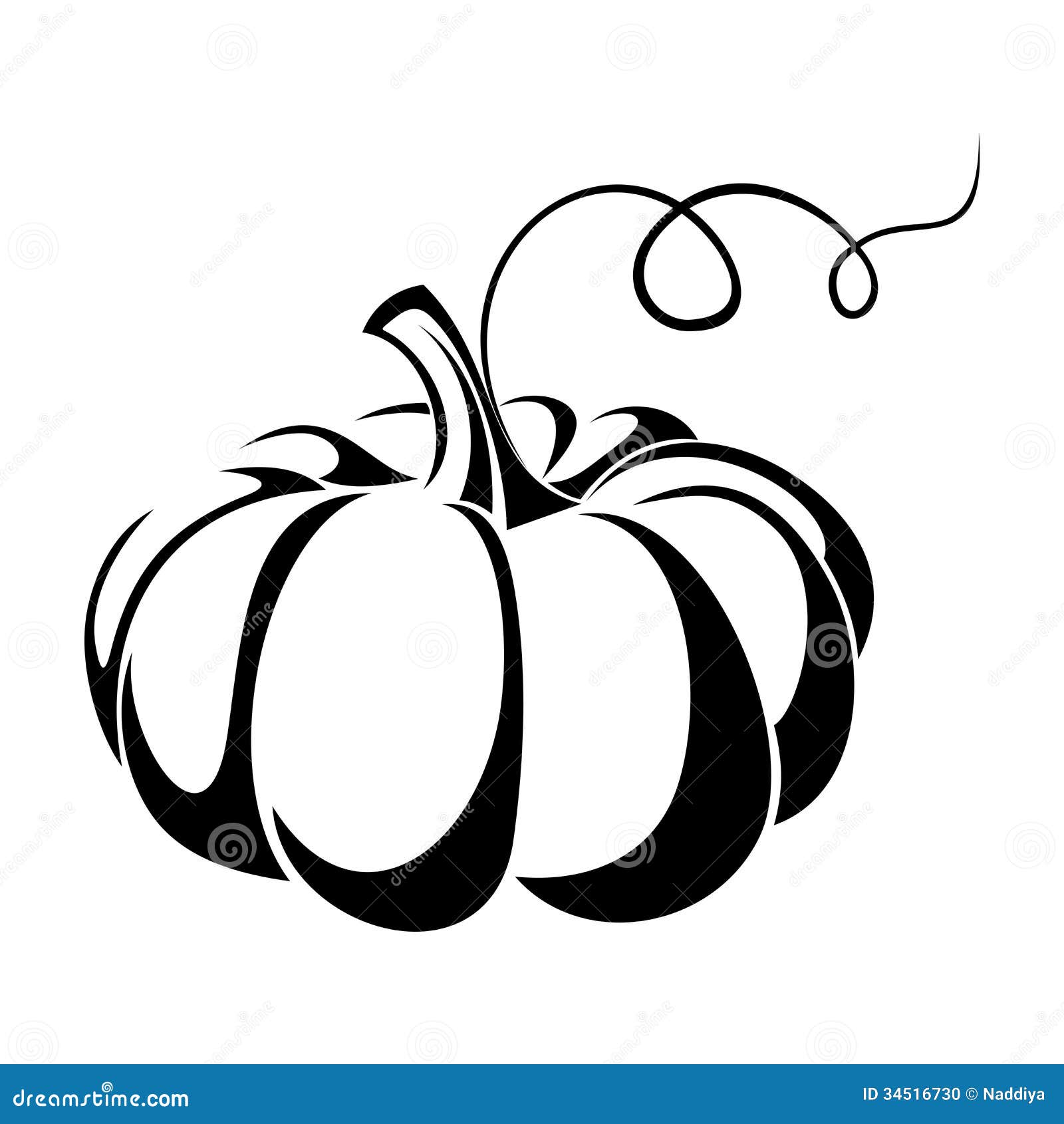 Download Pumpkin. Black Silhouette. Stock Photo - Image: 34516730