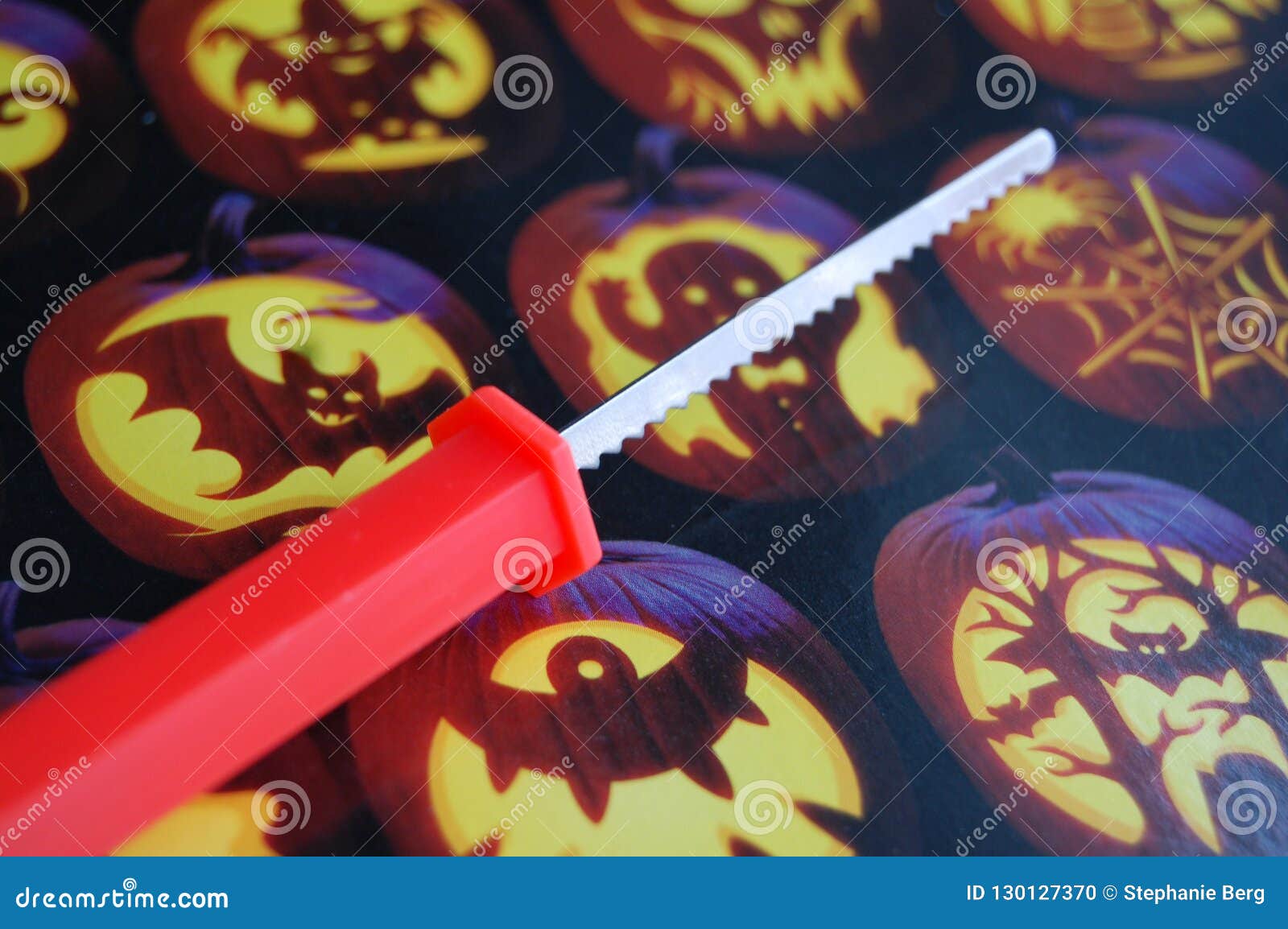 Pumpkin Carving Knife stock photo. Image of ghost, autumn - 130127370