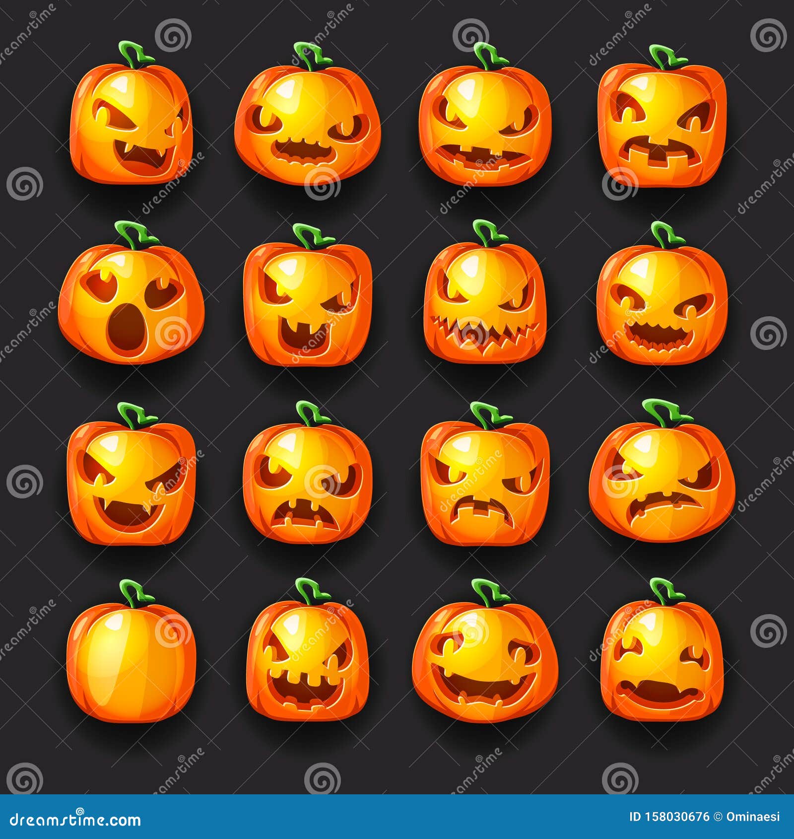 Cara assustadora de halloween tamanho grande de sorriso emoji