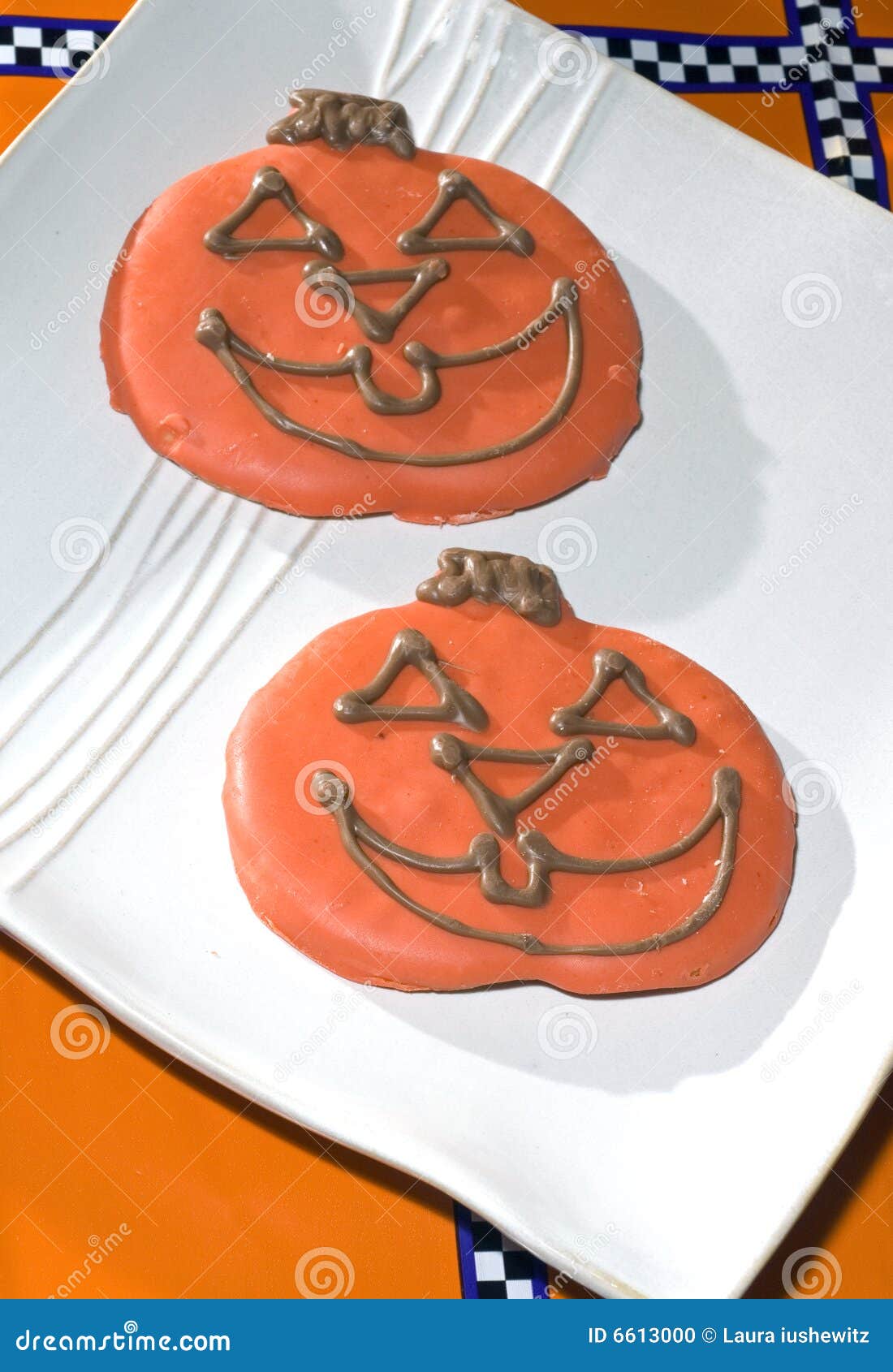 Pumpkin halloween cookies stock photo. Image of cookie - 6613000