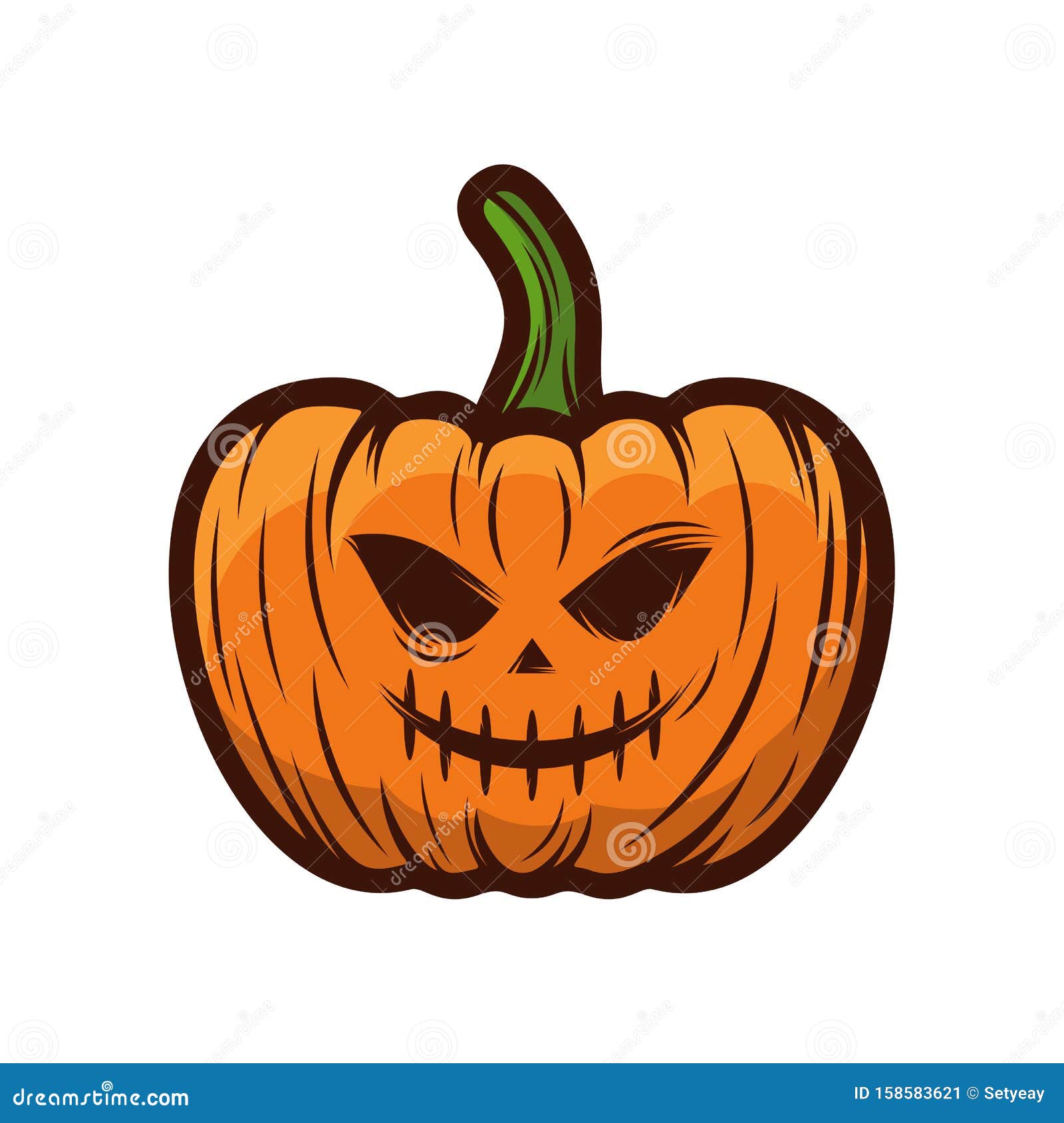 pumpkin for halloween   . happy halloween template 