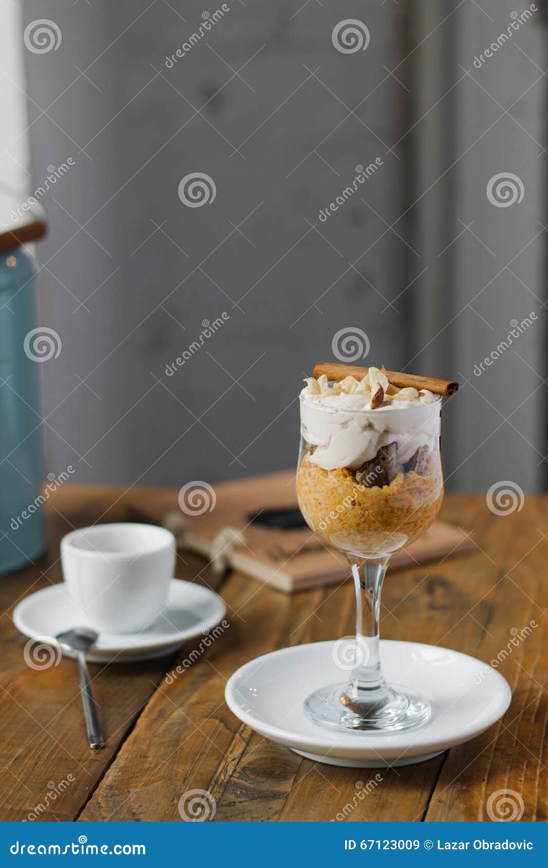 Pumpkin and Hazelnut Mousse and Espresso Stock Image Image of diet