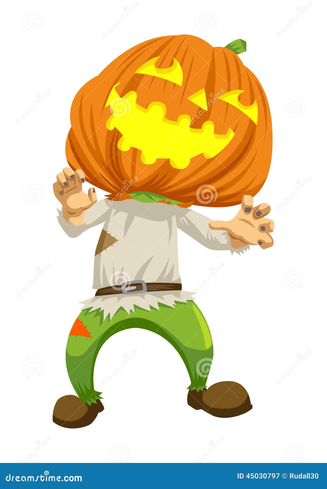 Pumpkin Head stock vector. Illustration of design, icon 45030797
