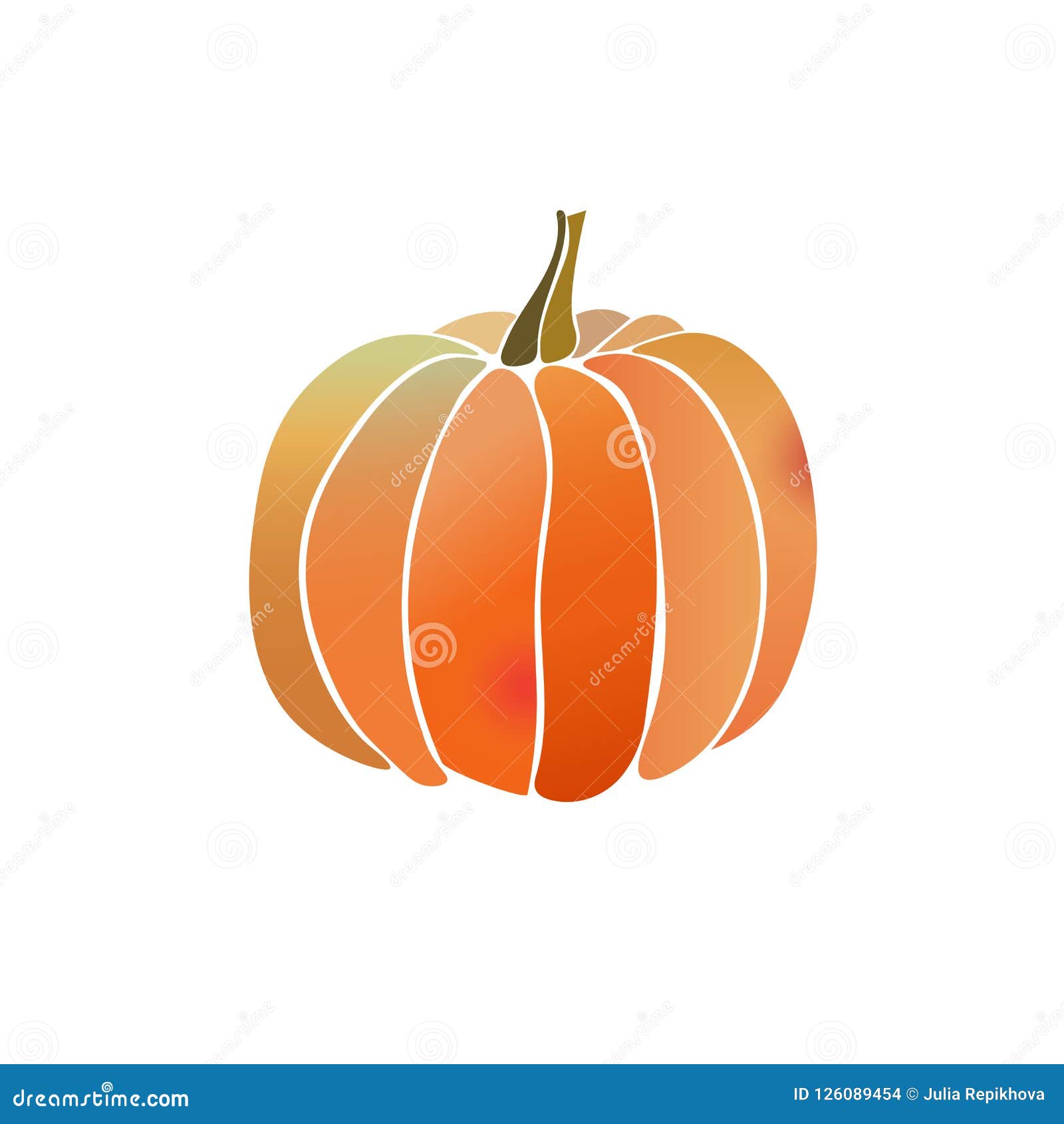 Download Pumpkin Icon Gradient Watercolor Effect Vector ...