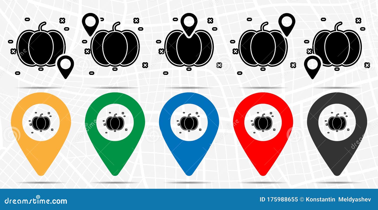 pumpkin icon in location set. simple glyph, flat   of agriculture theme icons