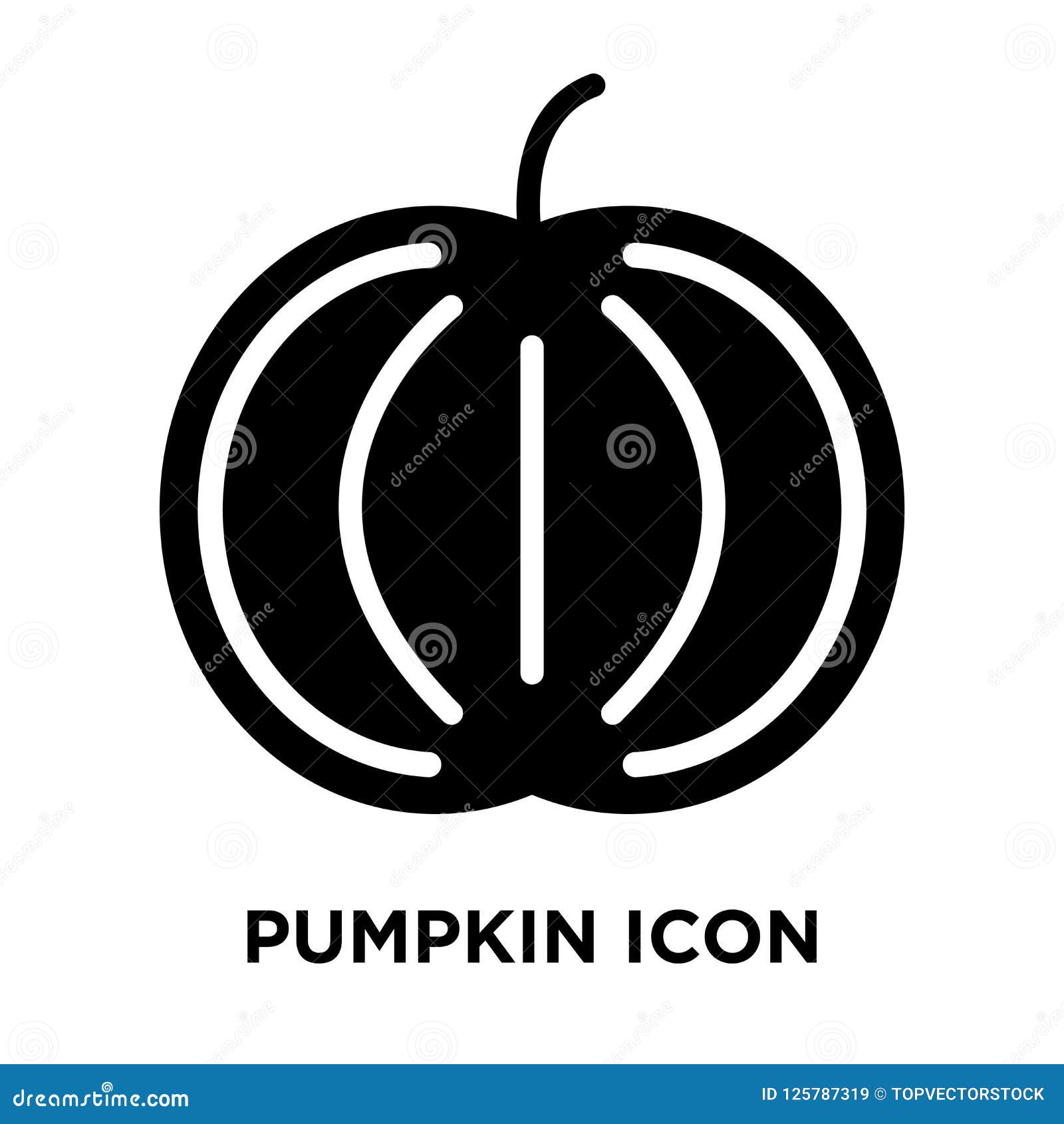 Pumpkin Icon Vector Isolated on White Background, Logo Concept O Stock ...