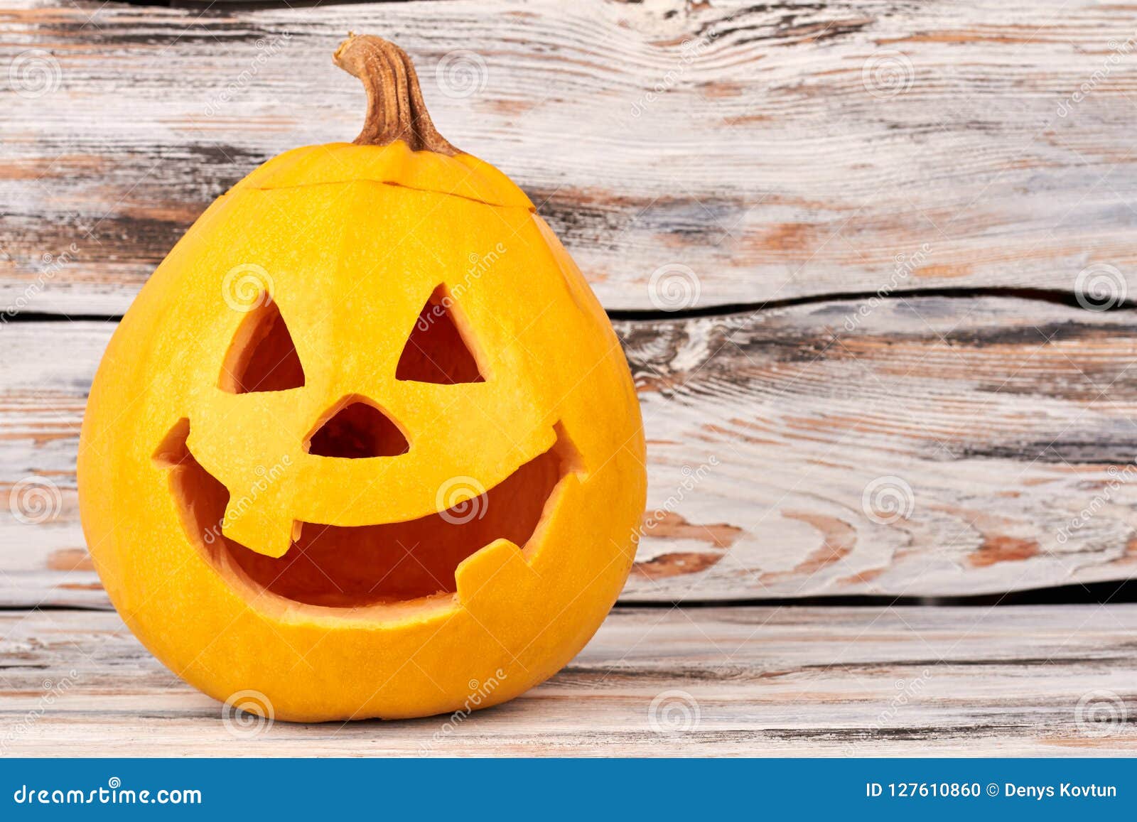 Pumpkin Jack  O  Lantern  With Happy Face  Stock Photo 