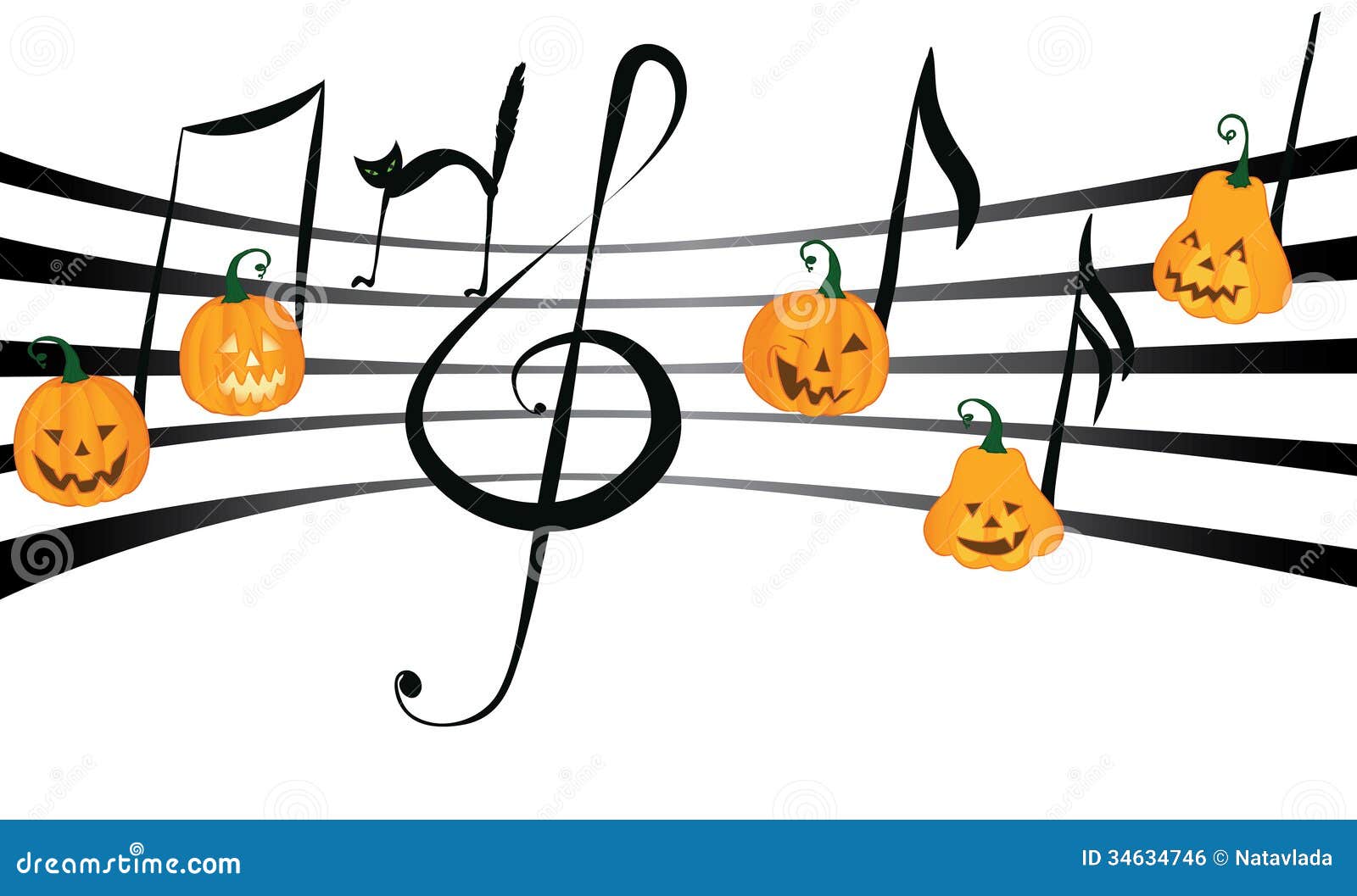 Hallow's Eve Bash 2018 Graphics Request Thread Pumpkin-music-notes-staff-dancing-balck-cat-treble-clef-halloween-party-34634746