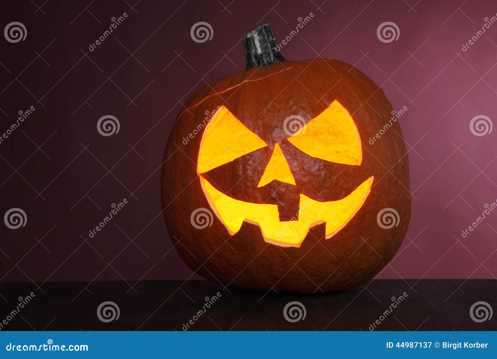 Pumpkin on Red Background for Halloween Stock Image - Image of ...