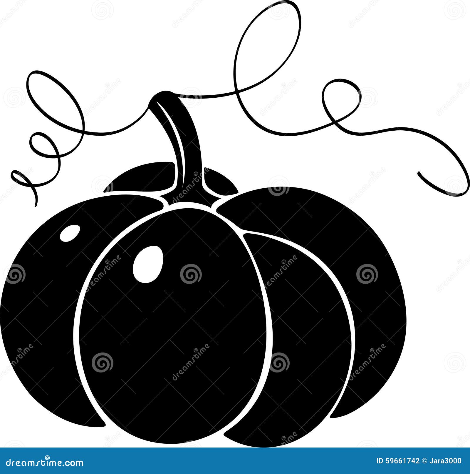 Pumpkin. Silhouette stock vector. Illustration of black - 59661742